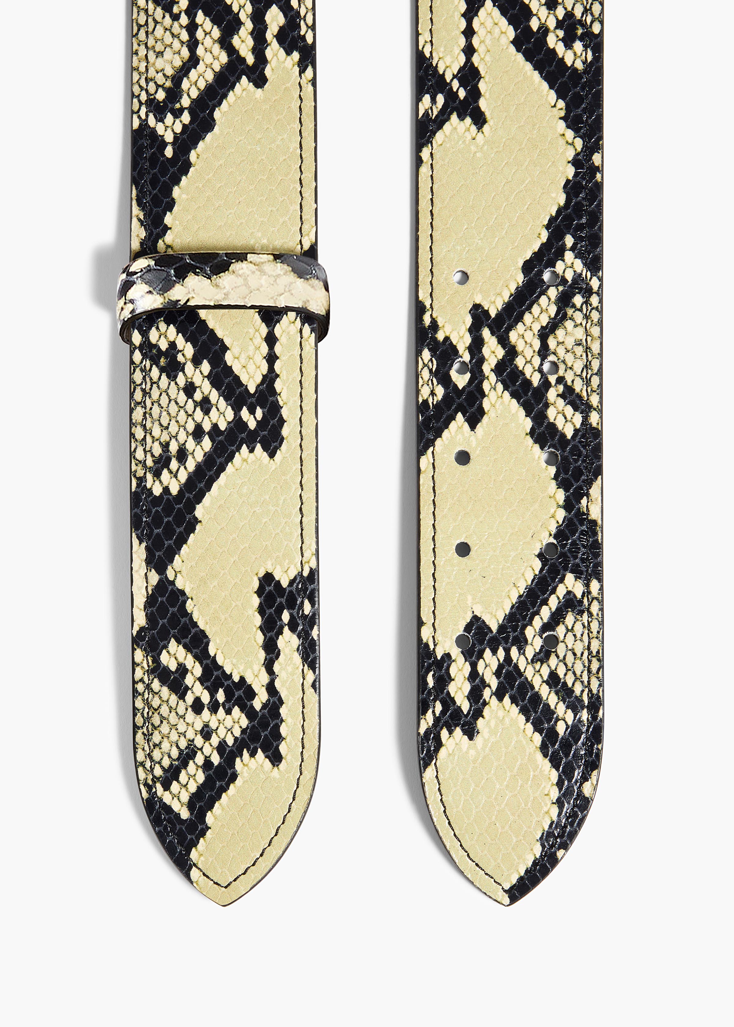 Theo Waist Belt in Natural Python-Embossed Leather – KHAITE