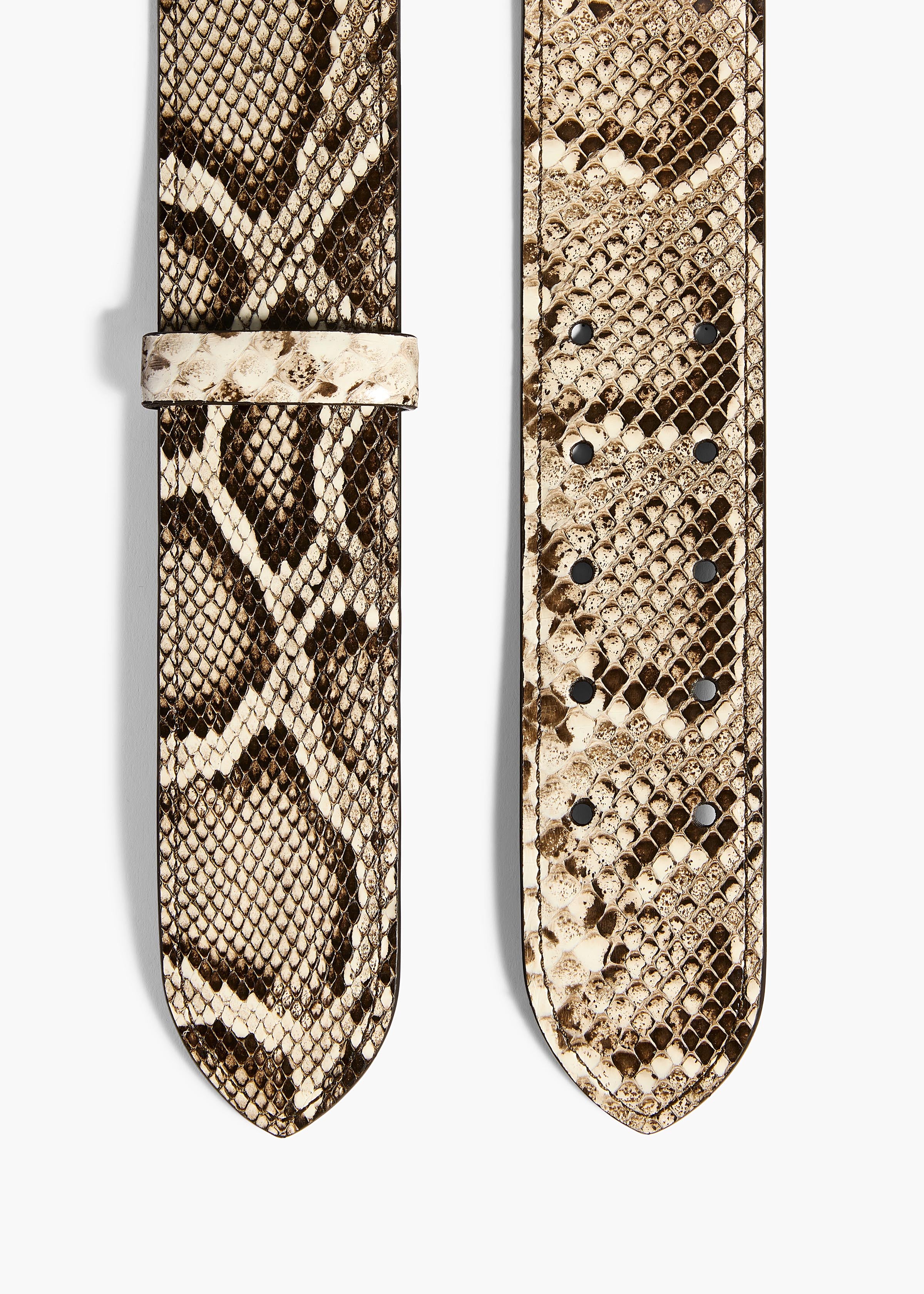 KHAITE  - Theo Waist Belt in Natural Python