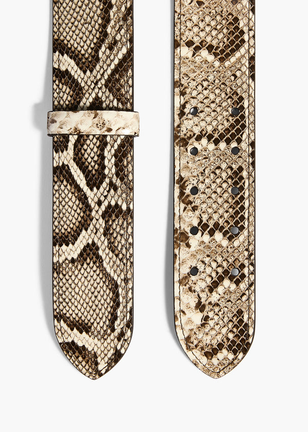 Theo Waist Belt in Natural Python