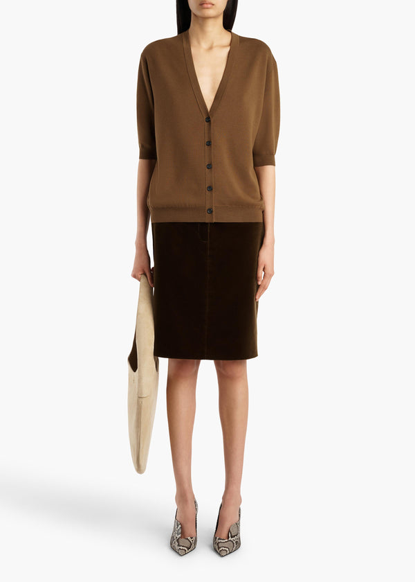 THEODORA CARDIGAN BROWN 18427544 900 A STYLED