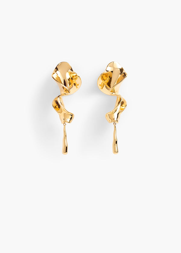 Tidal Earrings in Gold FLAT VIEW