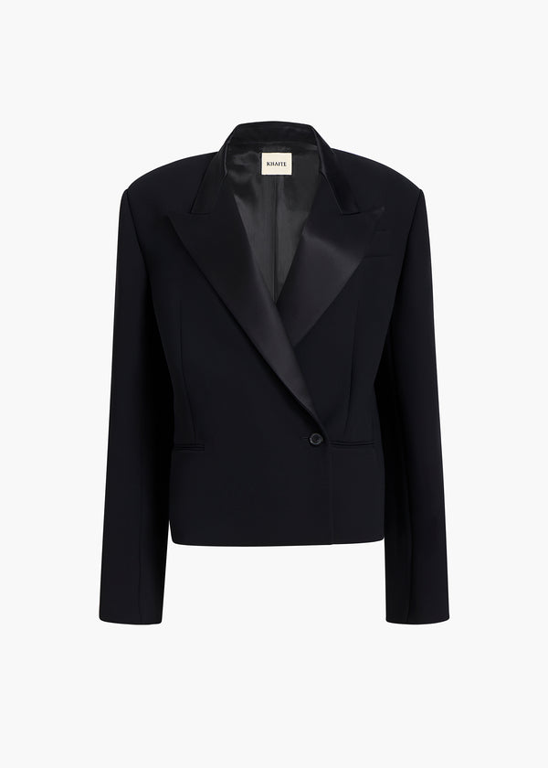 TONNI BLAZER IN BLACK SUITING FLAT VIEW