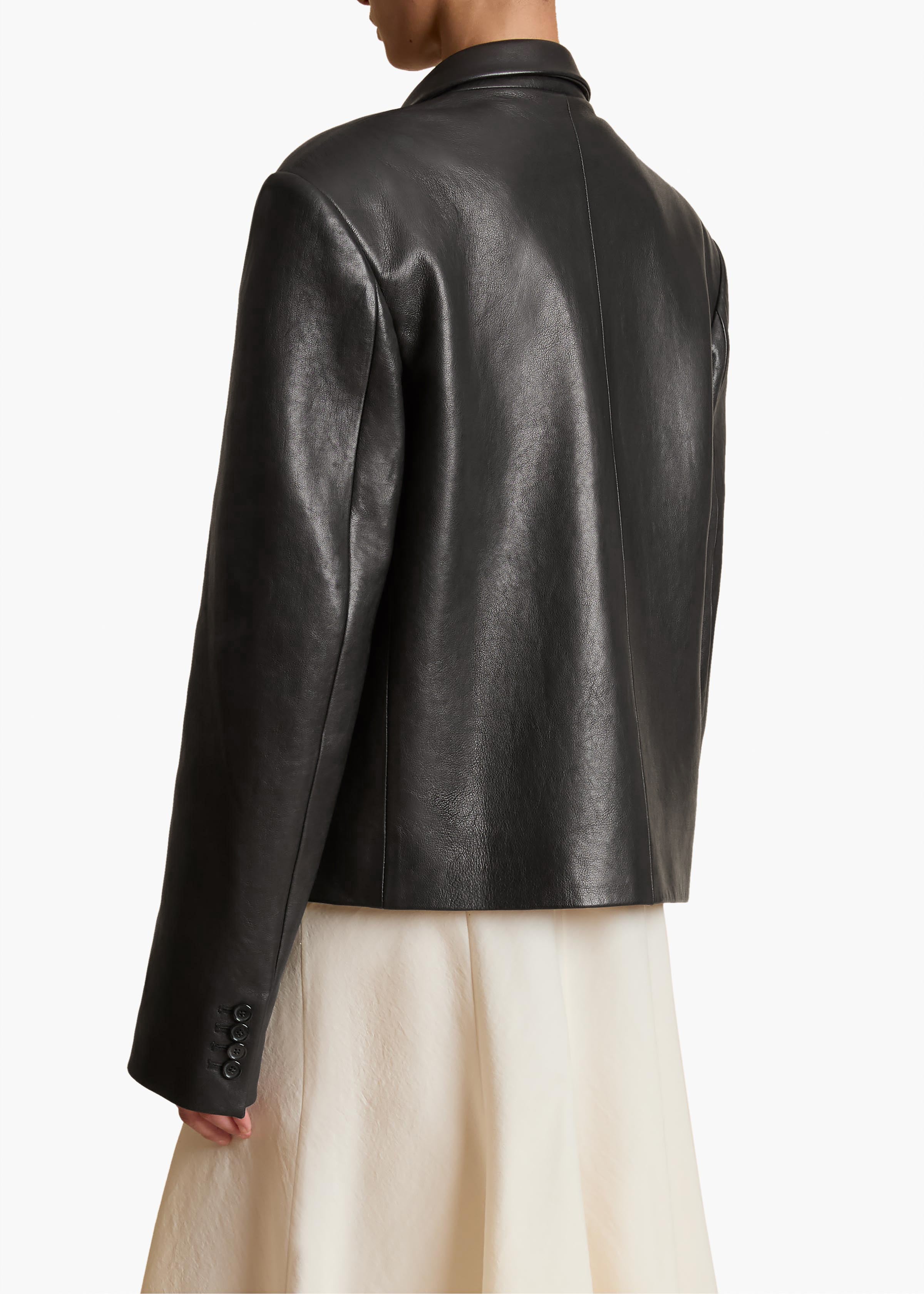 Tonni Blazer in Black Leather BACK VIEW