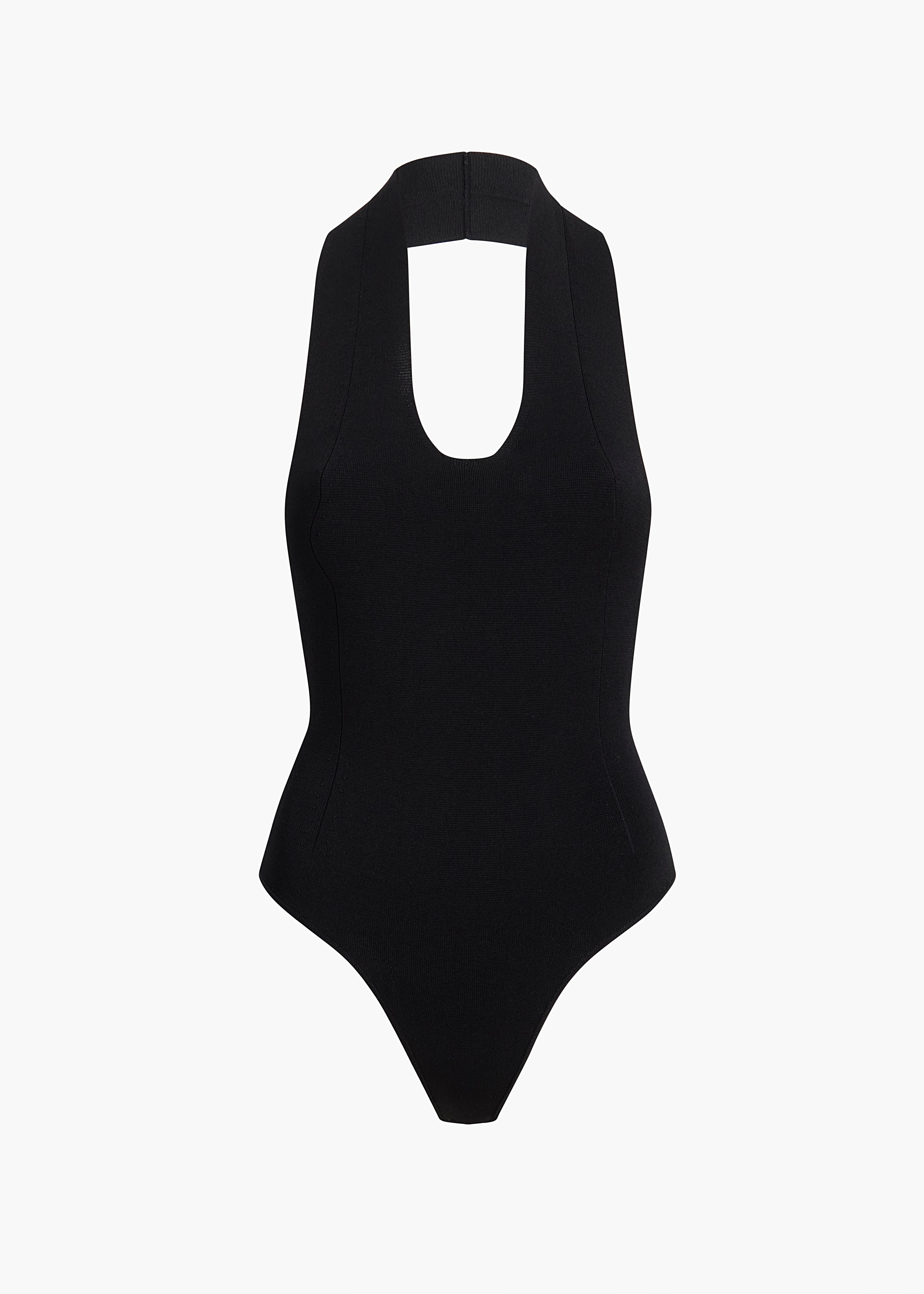 TOTO BODYSUIT IN BLACK FLAT VIEW