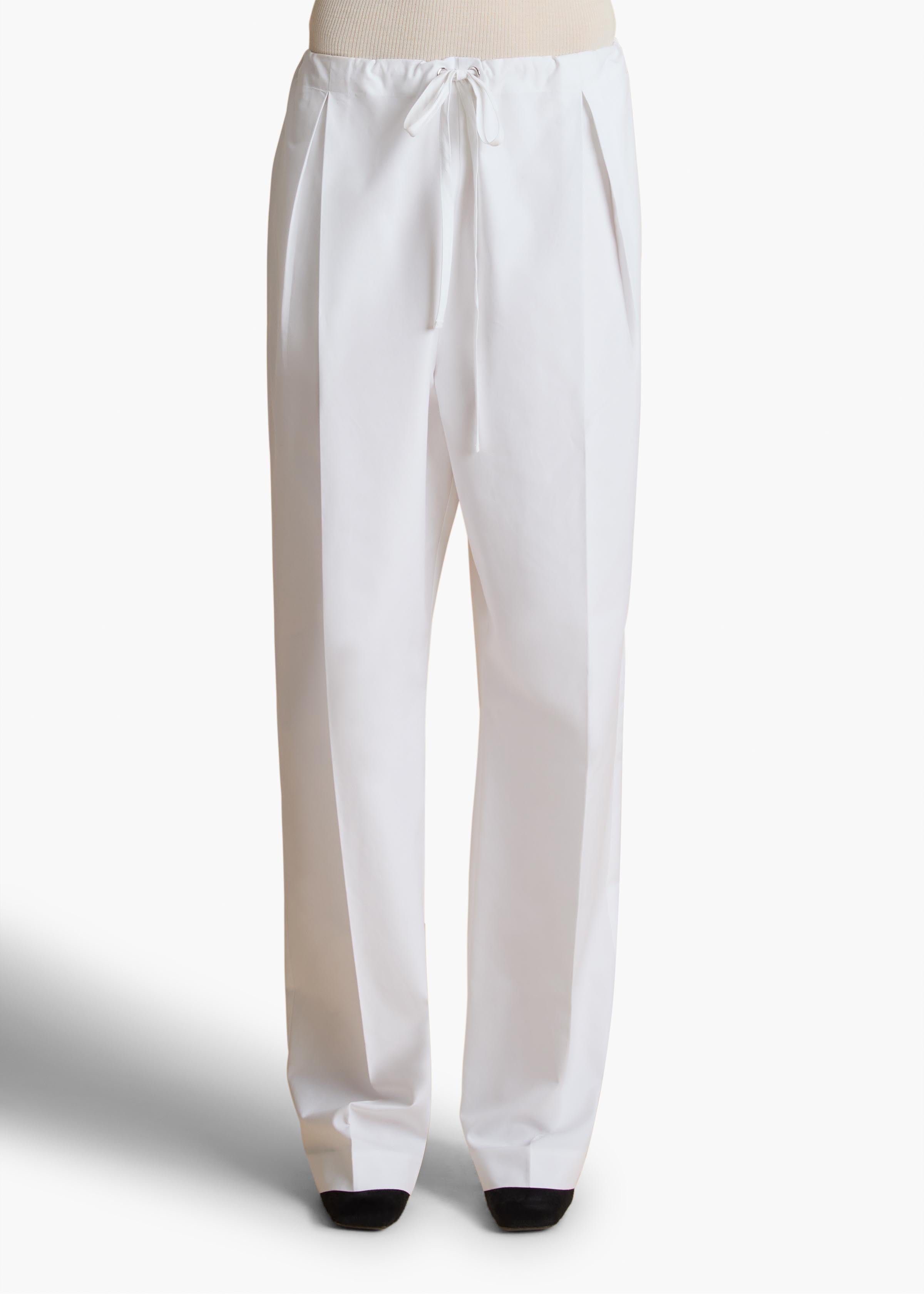 Trenton Pant in White FRONT VIEW