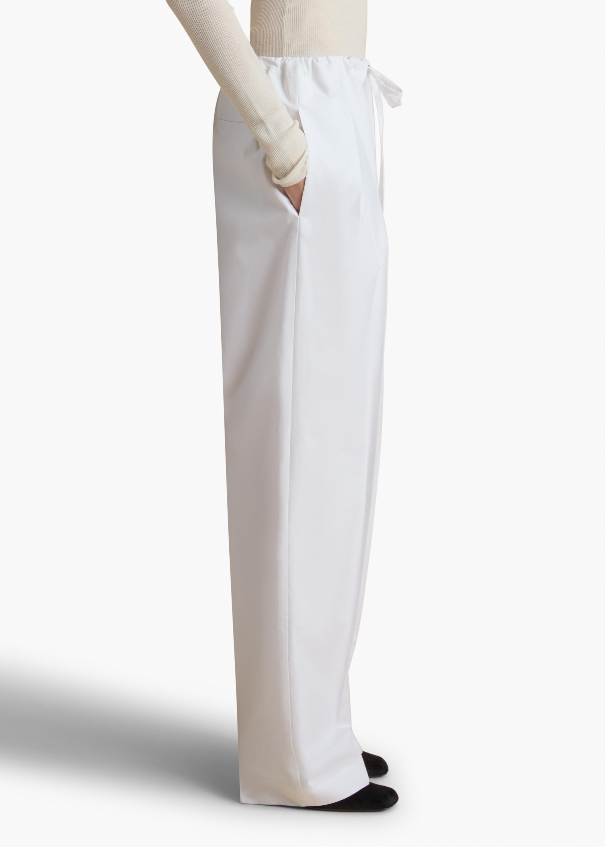 Trenton Pant in White DETAILED VIEW 2