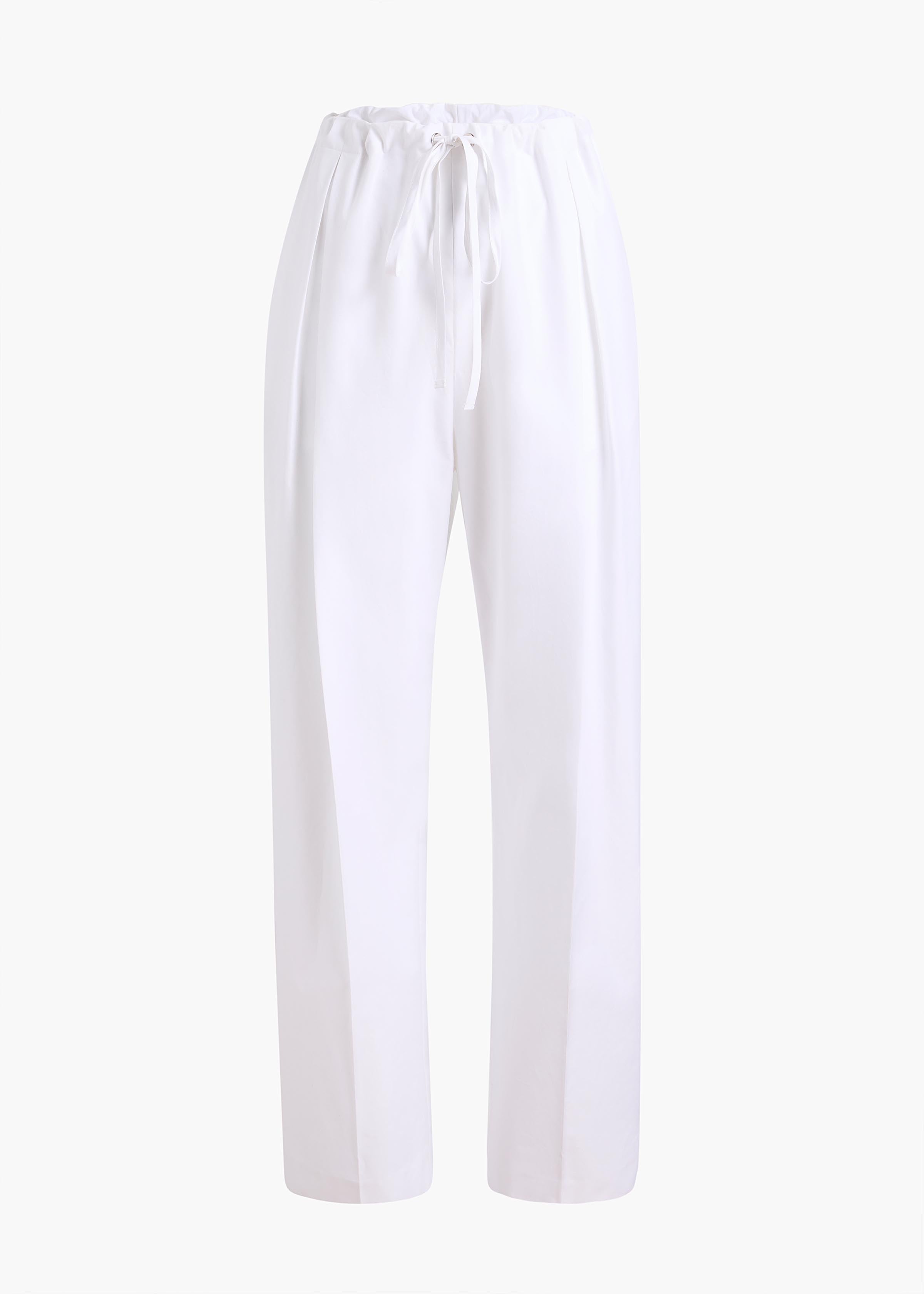 Trenton Pant in White FLAT VIEW