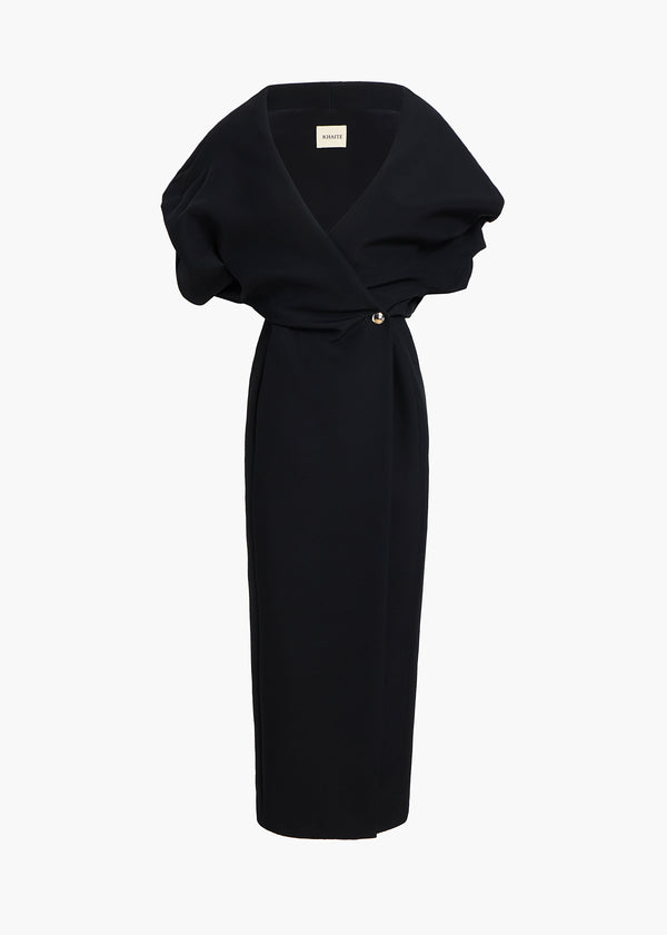 TRUMAN DRESS IN BLACK FLAT