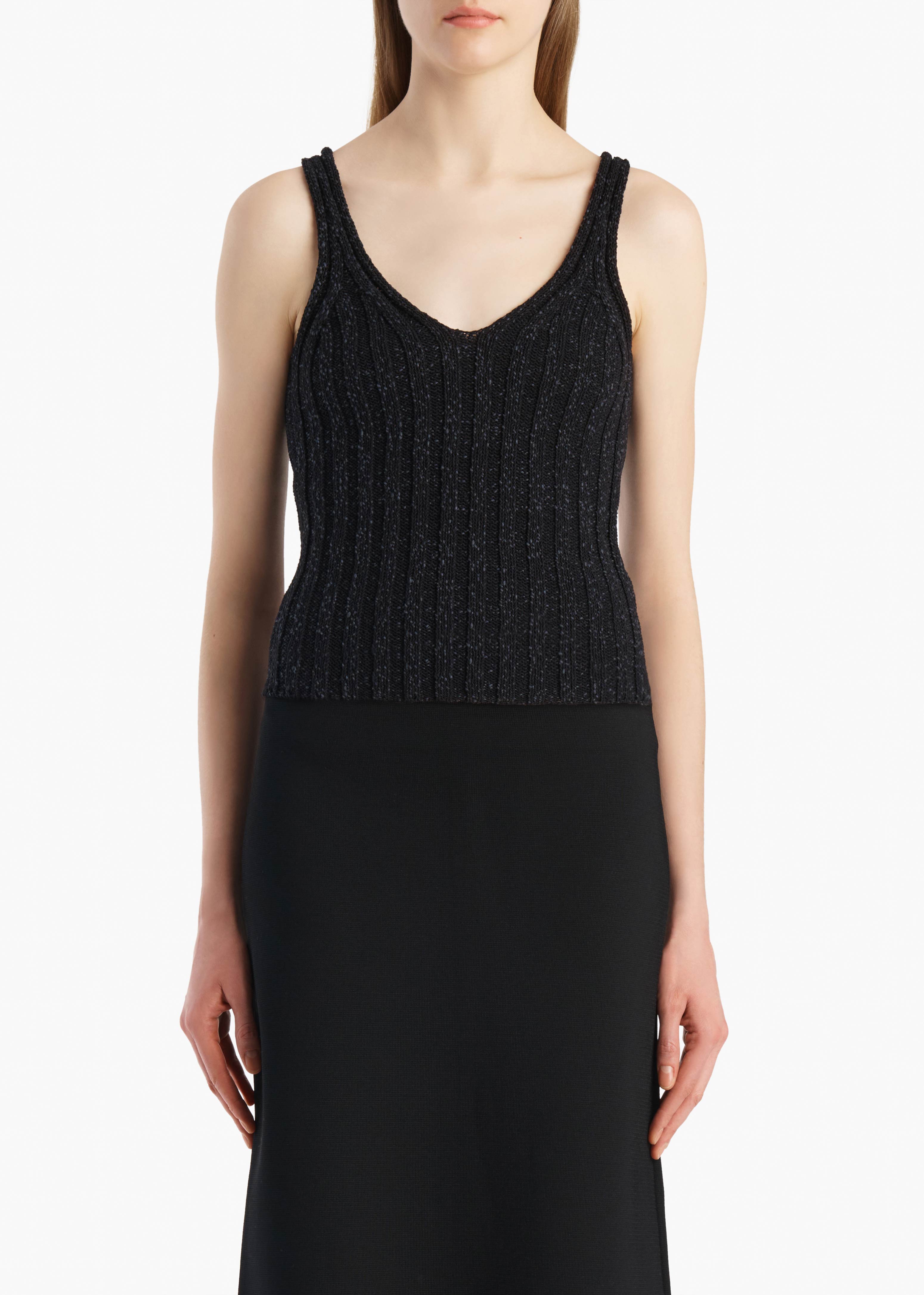 Val Top in Black Cotton