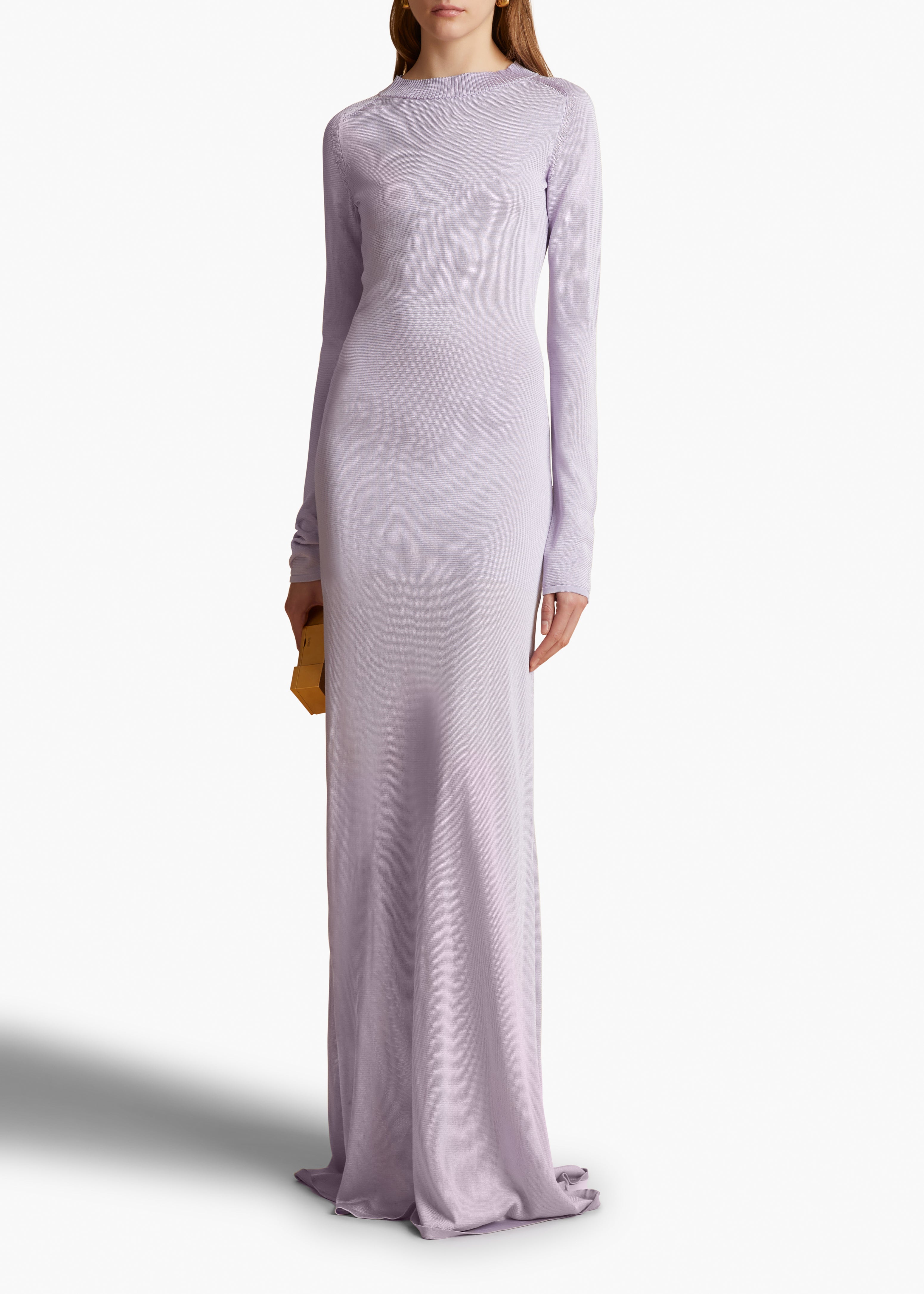 VALERA DRESS IN LAVENDER STYLED VIEW