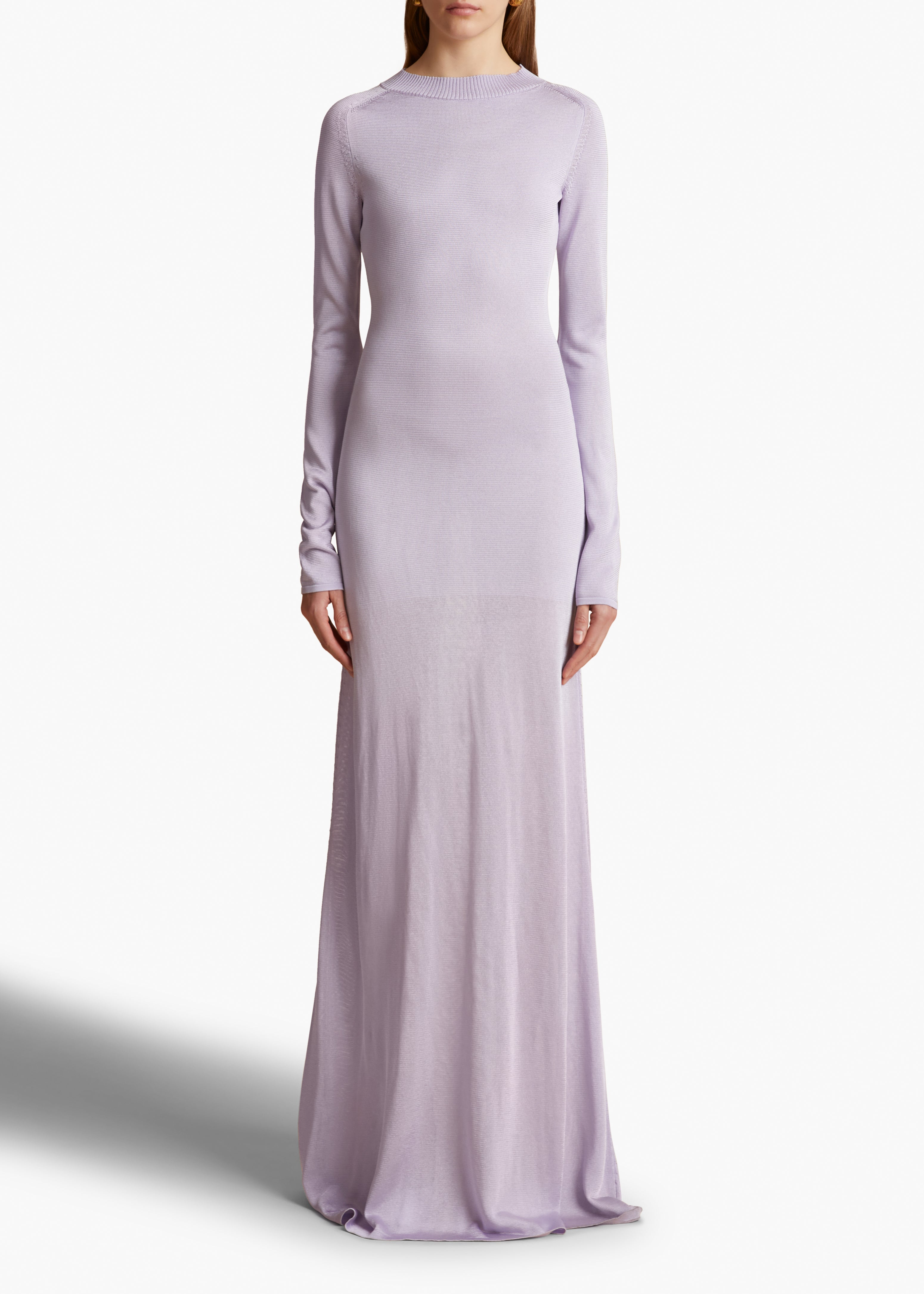 VALERA DRESS IN LAVENDER FRONT VIEW