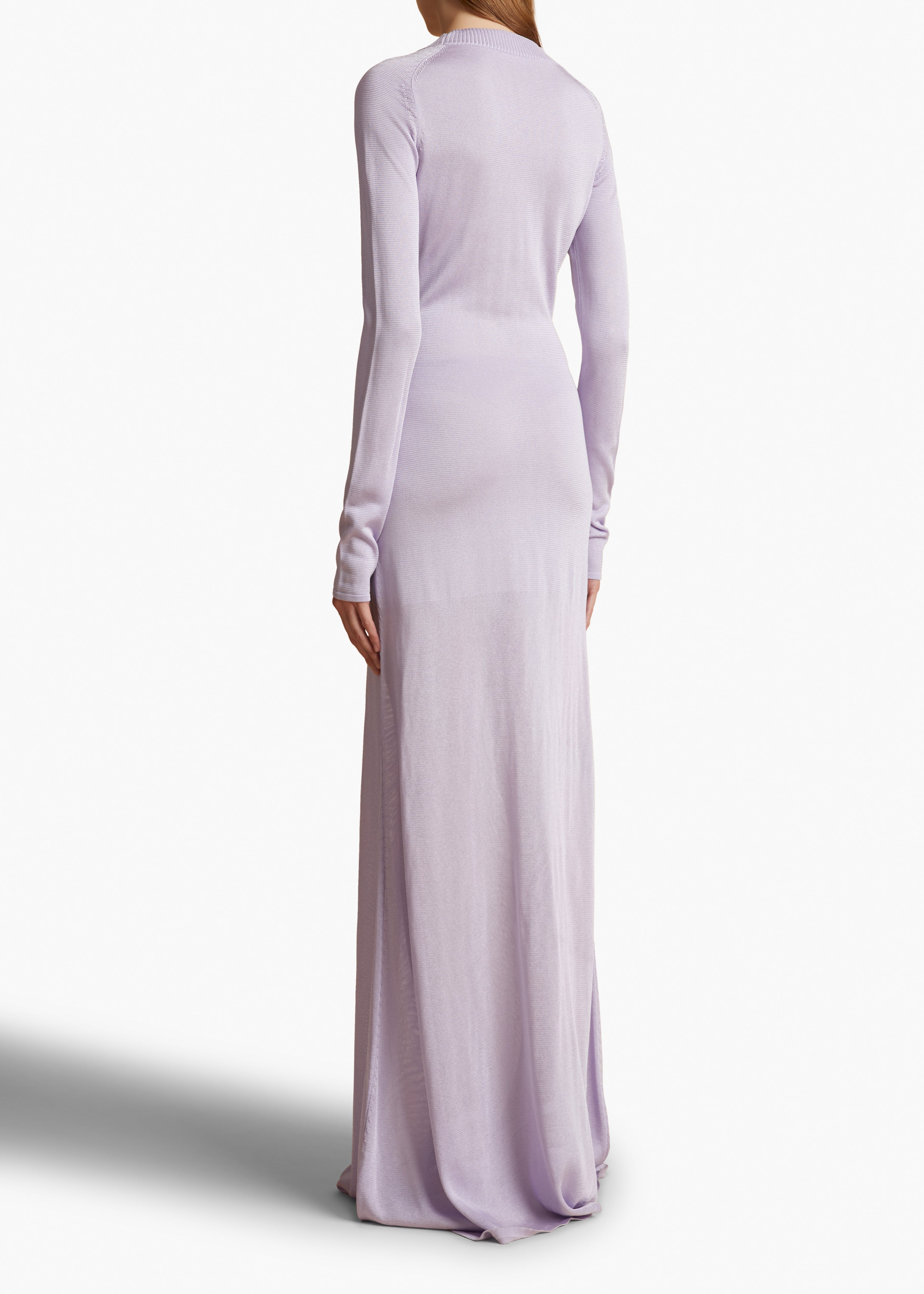 VALERA DRESS IN LAVENDER BACK VIEW