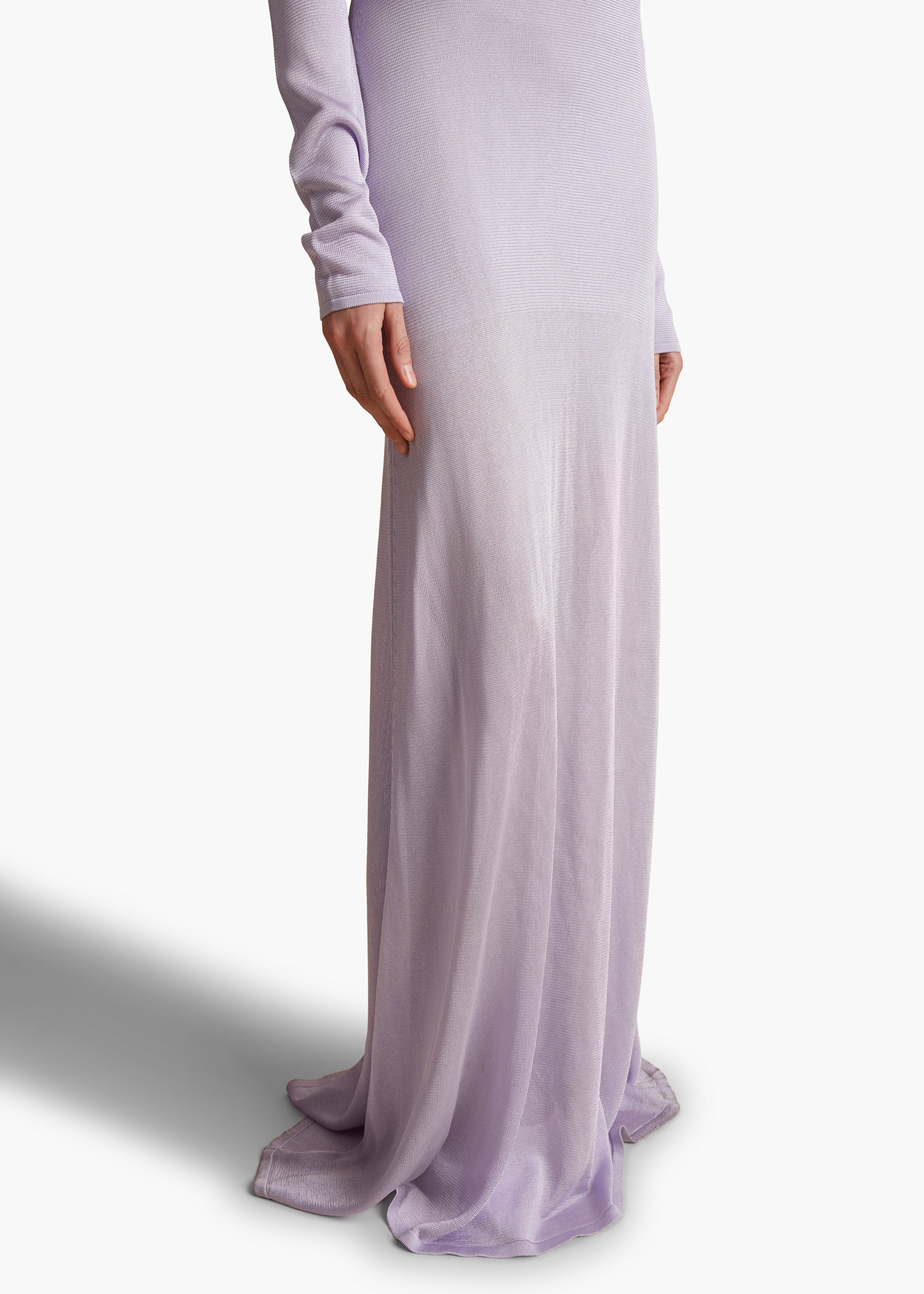 VALERA DRESS IN LAVENDER DETAILED VIEW 1