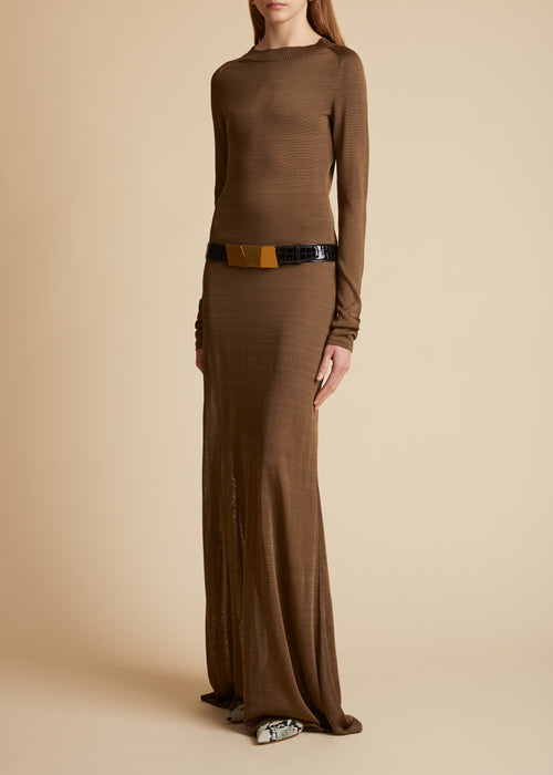 The Valera Dress in Toffee