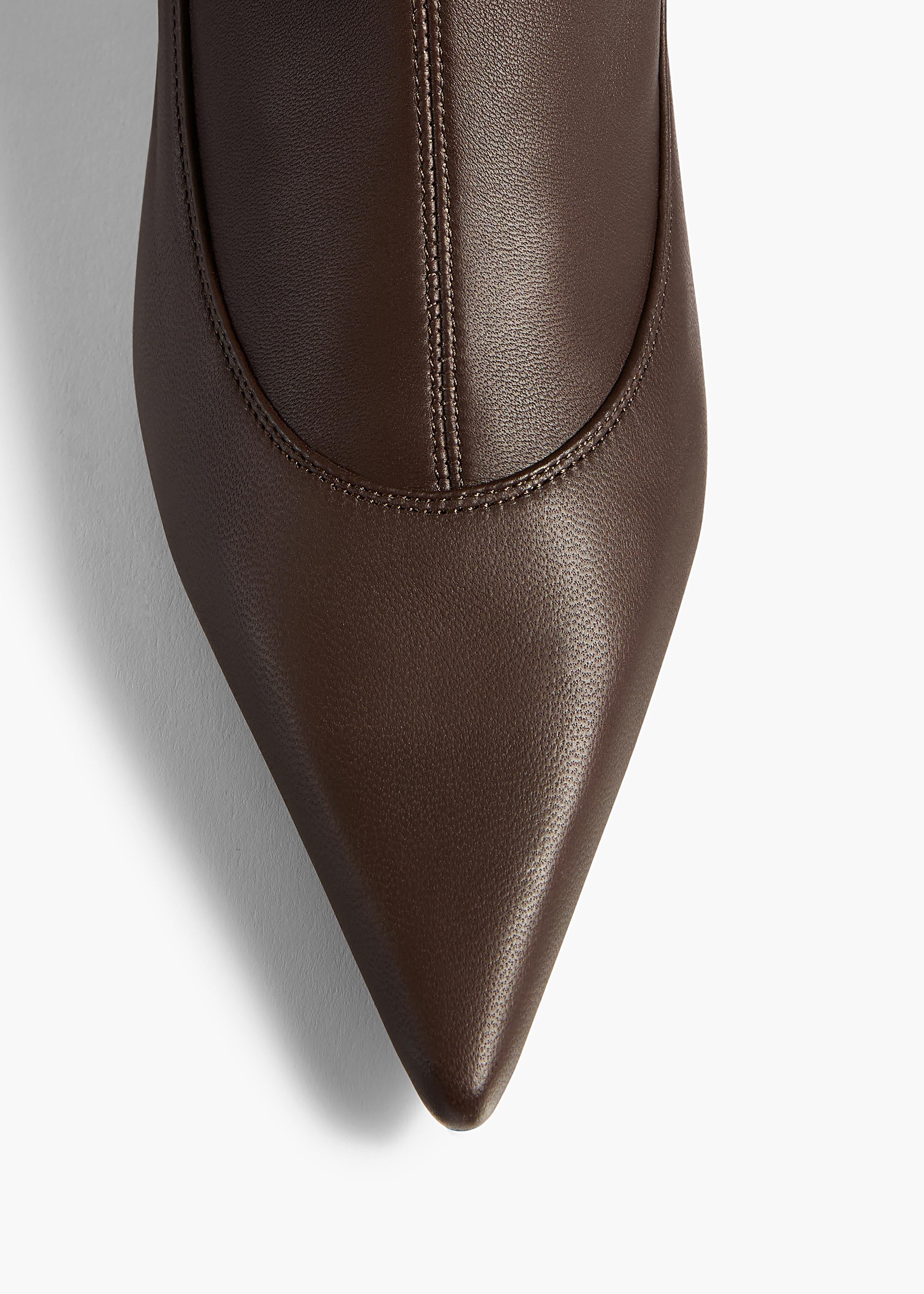 KHAITE  - Valerie Mid-Calf Boot in Chocolate