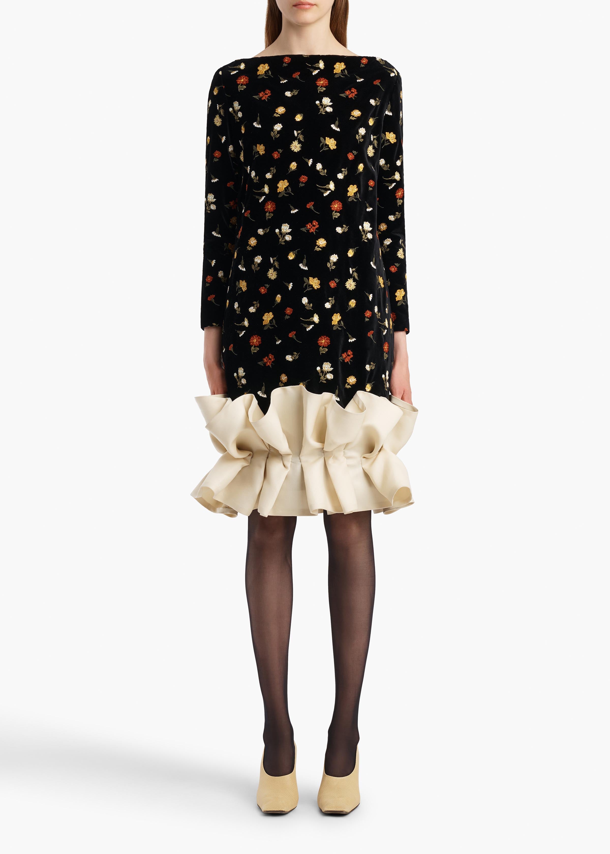 KHAITE  - Valetta Dress in Black Multi