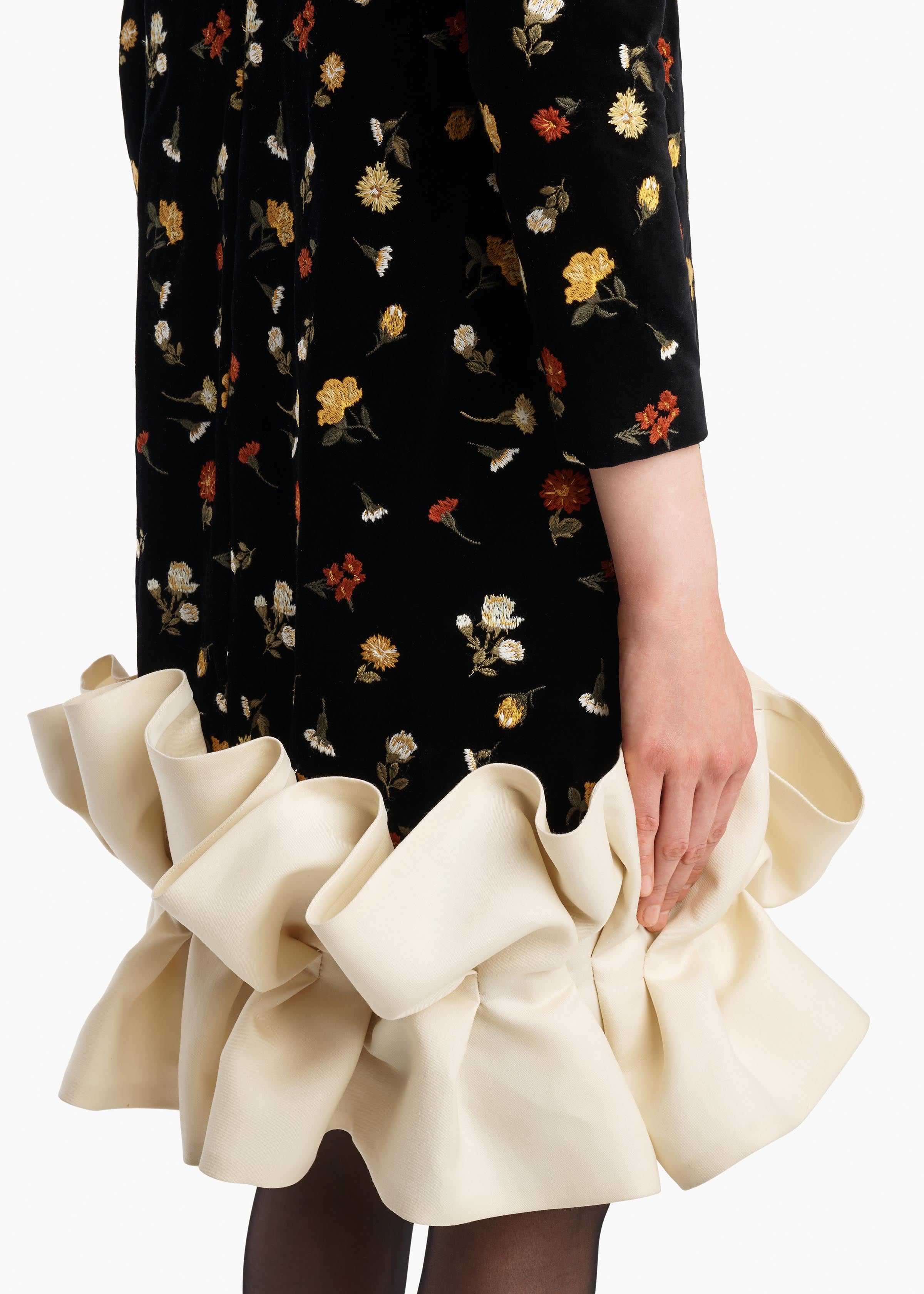 KHAITE  - Valetta Dress in Black Multi