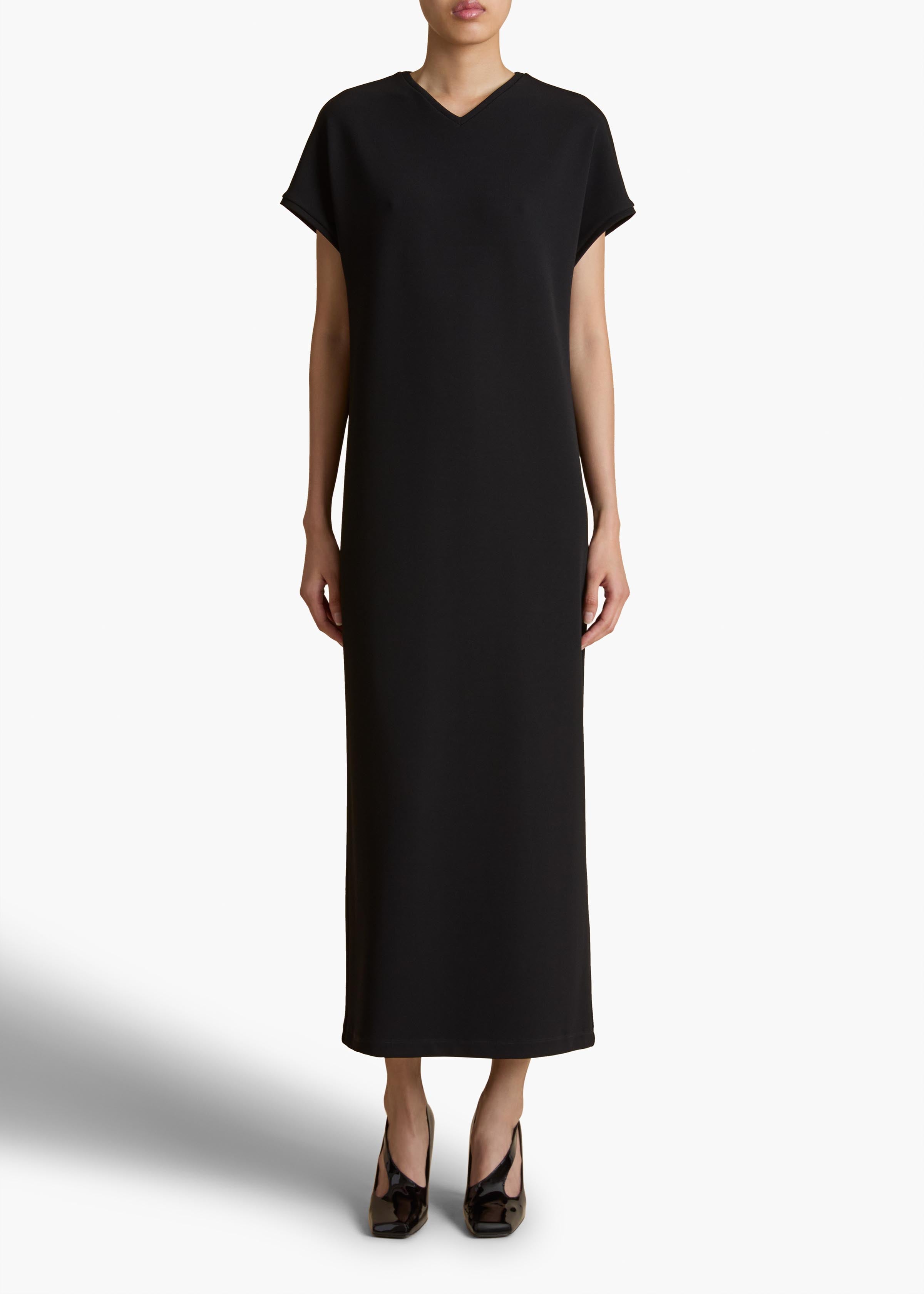 Verda Dress in Black FRONT VIEW