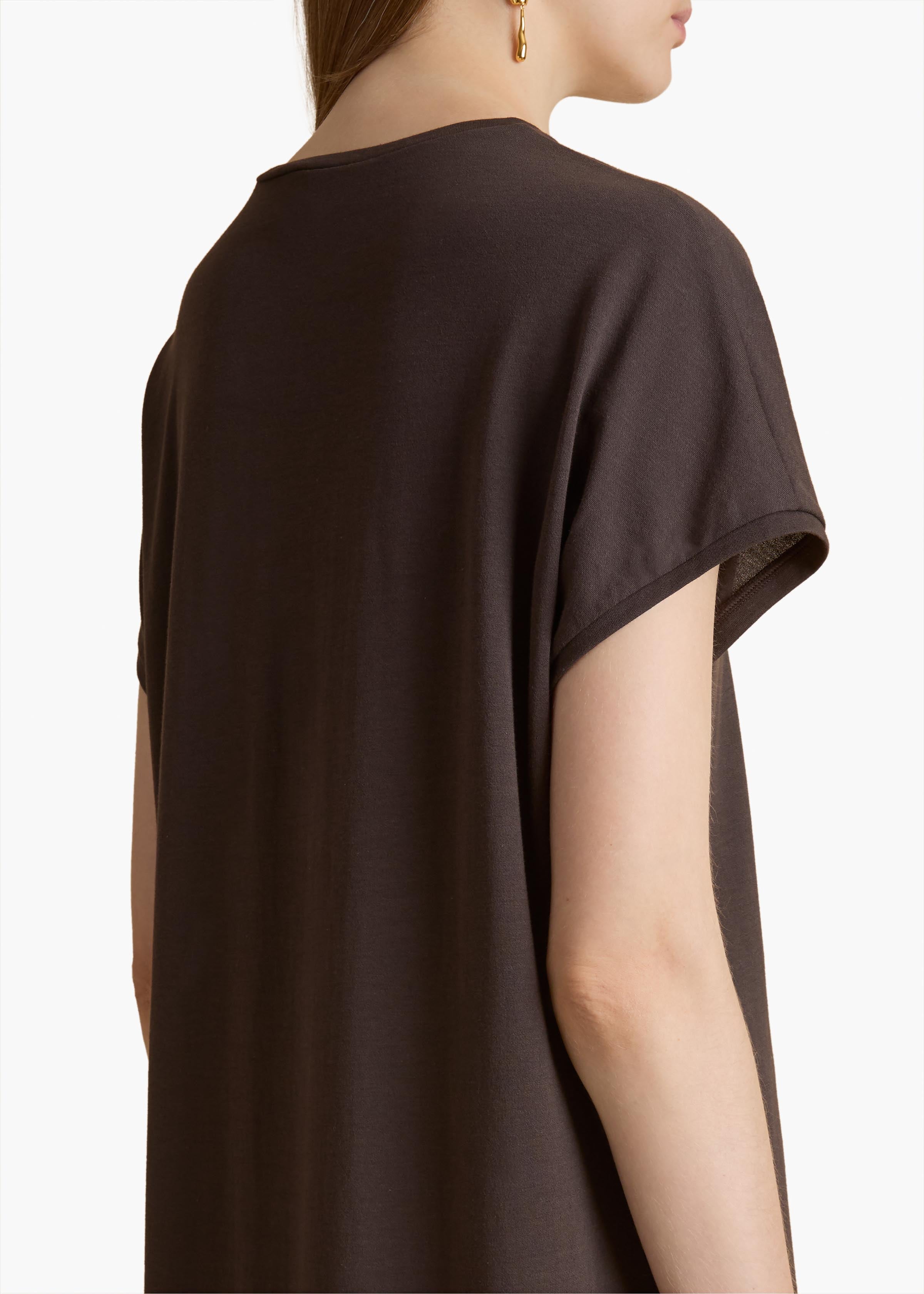 Verda Dress in Dark Brown DETAILED VIEW 1