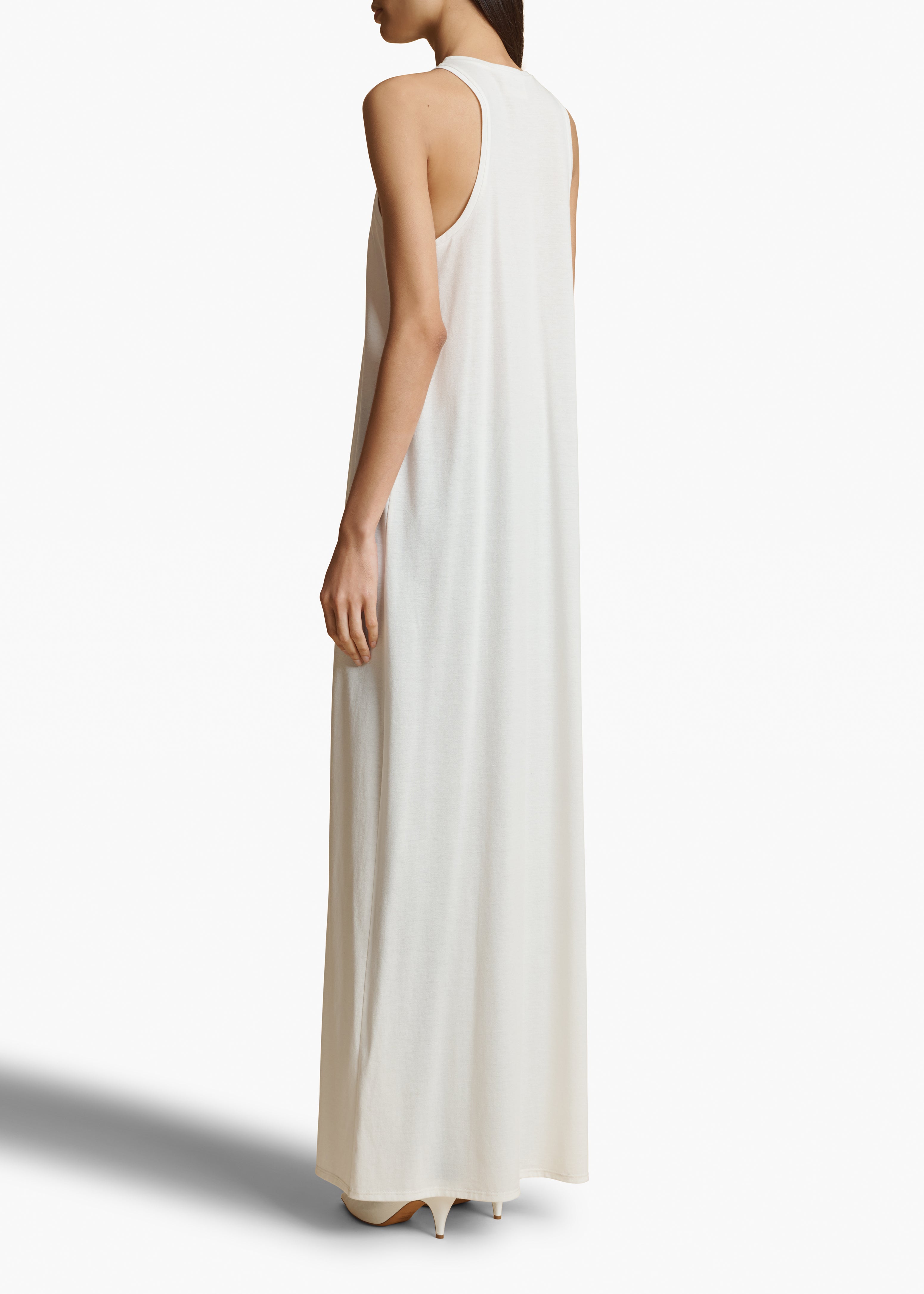 VERNETTA DRESS IN CREAM BACK VIEW