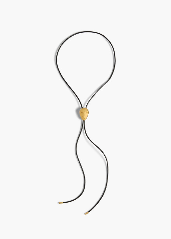 VISAGE BOLO TIE ANTIQUE GOLD ANTIQUE GOLD 10237 006 440 A
