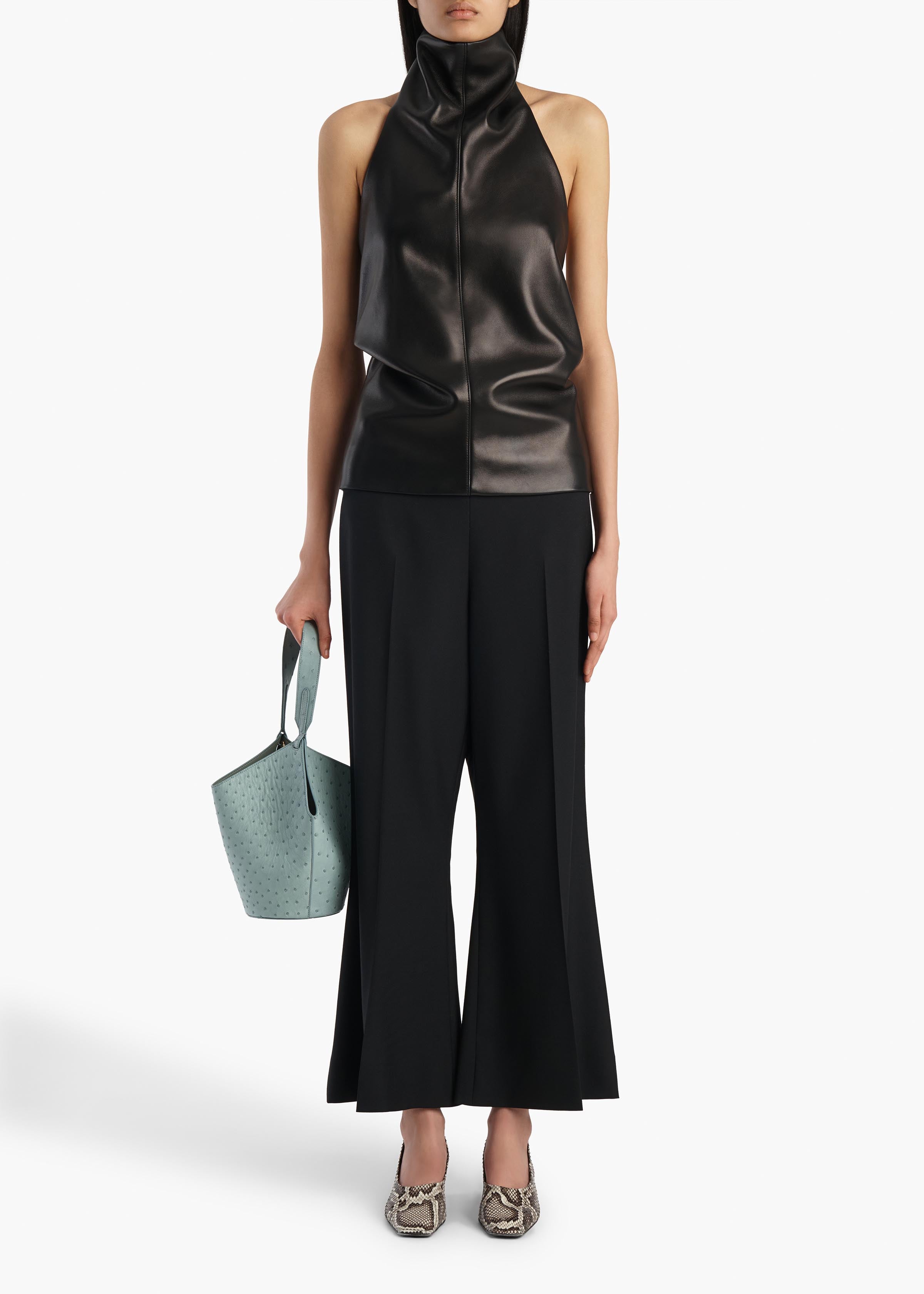 Walter Pant in Black Wool