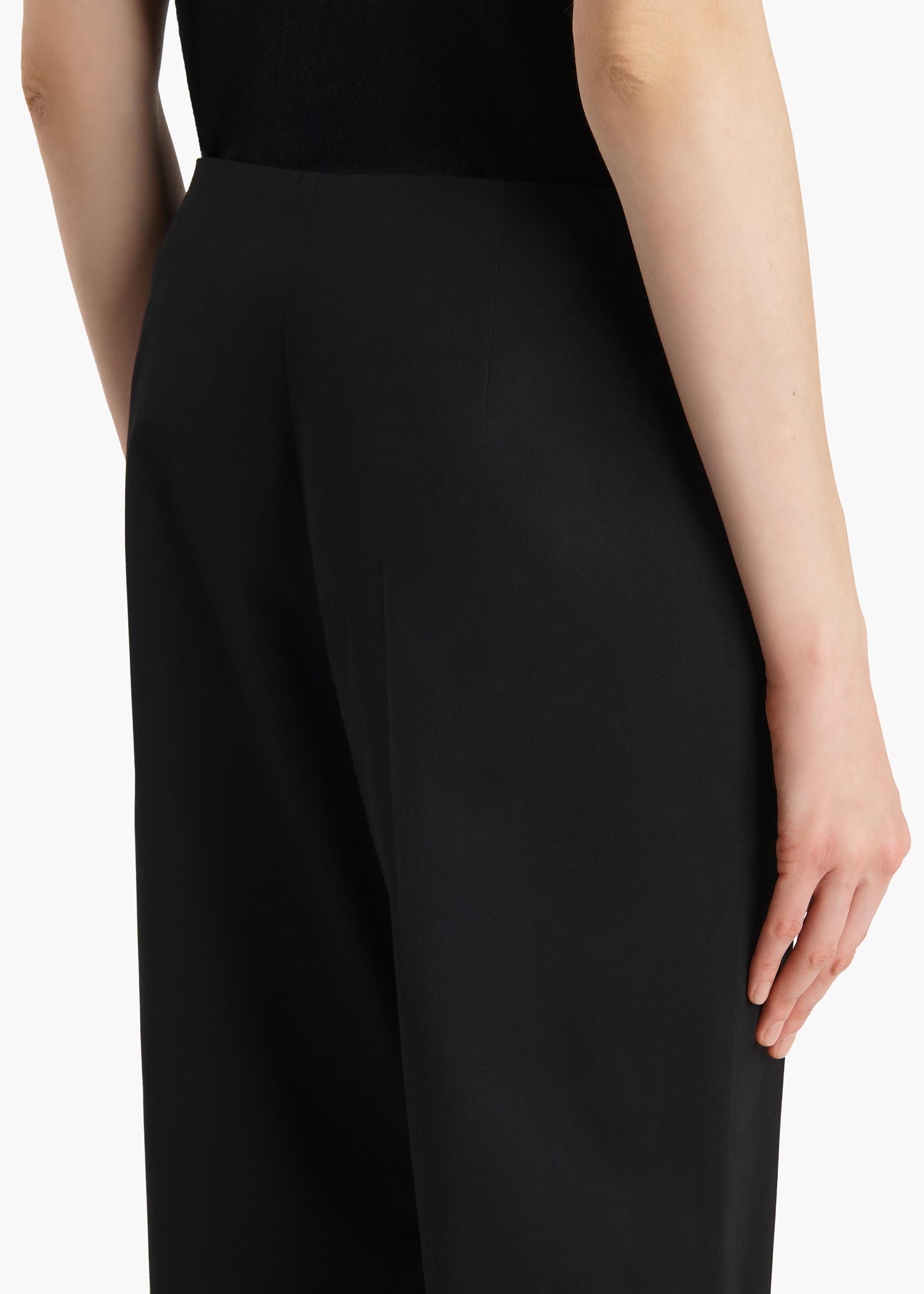 Walter Pant in Black Cotton Silk