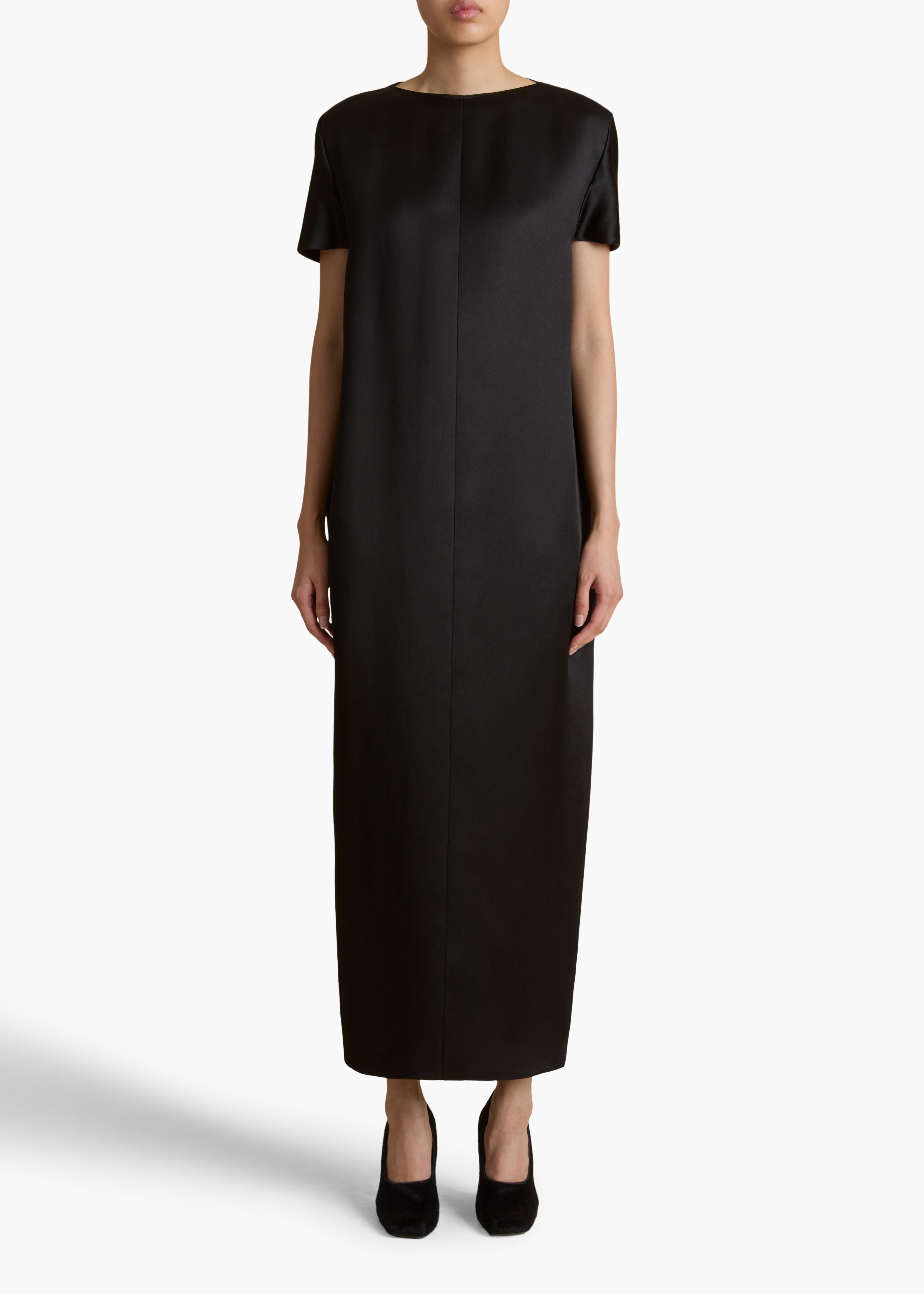 Webster Dress in Black FRONT VIEW