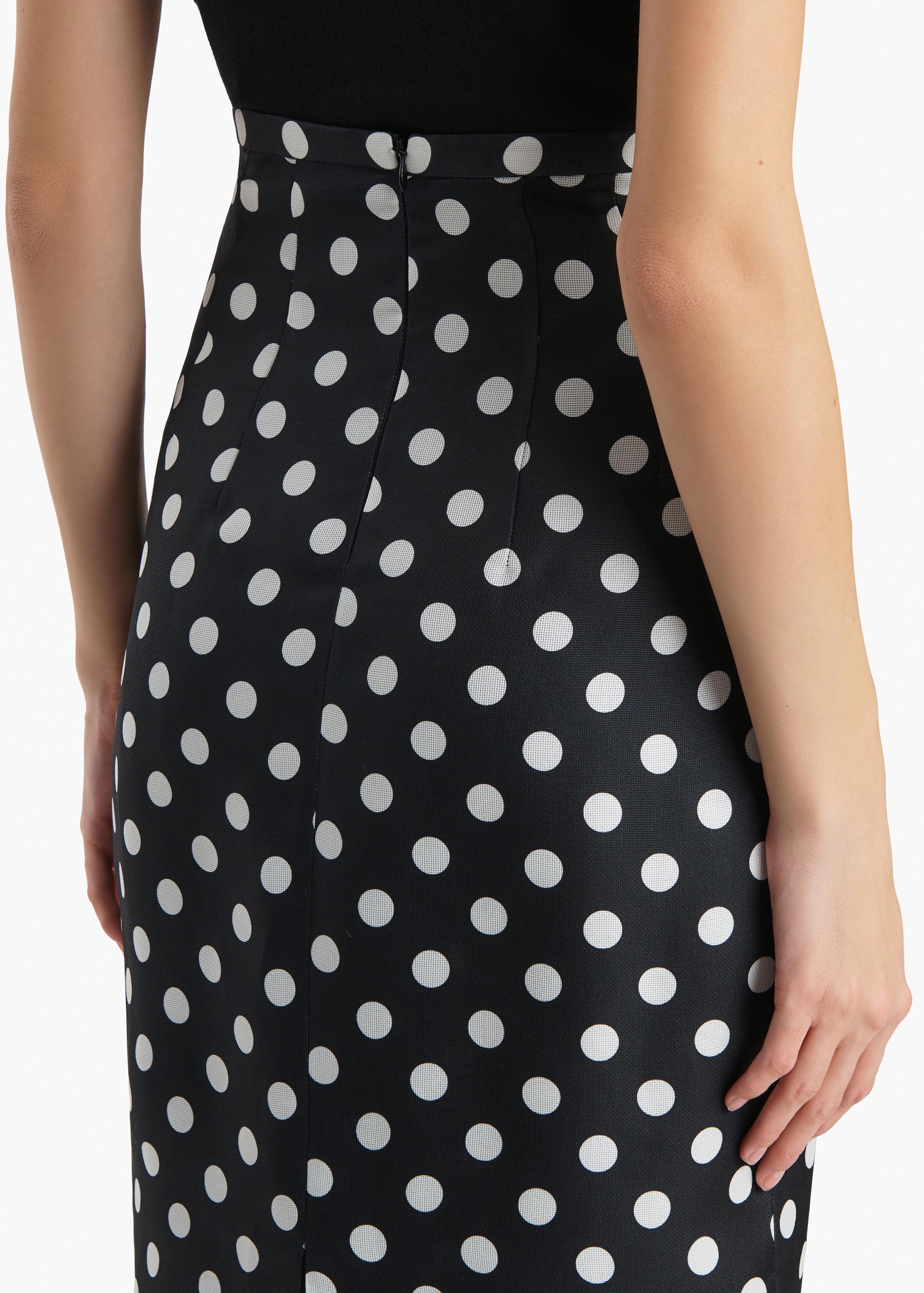 Winton Skirt in Black with White Dots – KHAITE