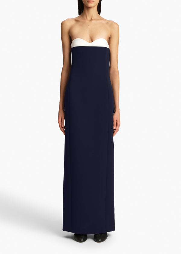  Yael Dress in Dark Navy FRONT VIEW