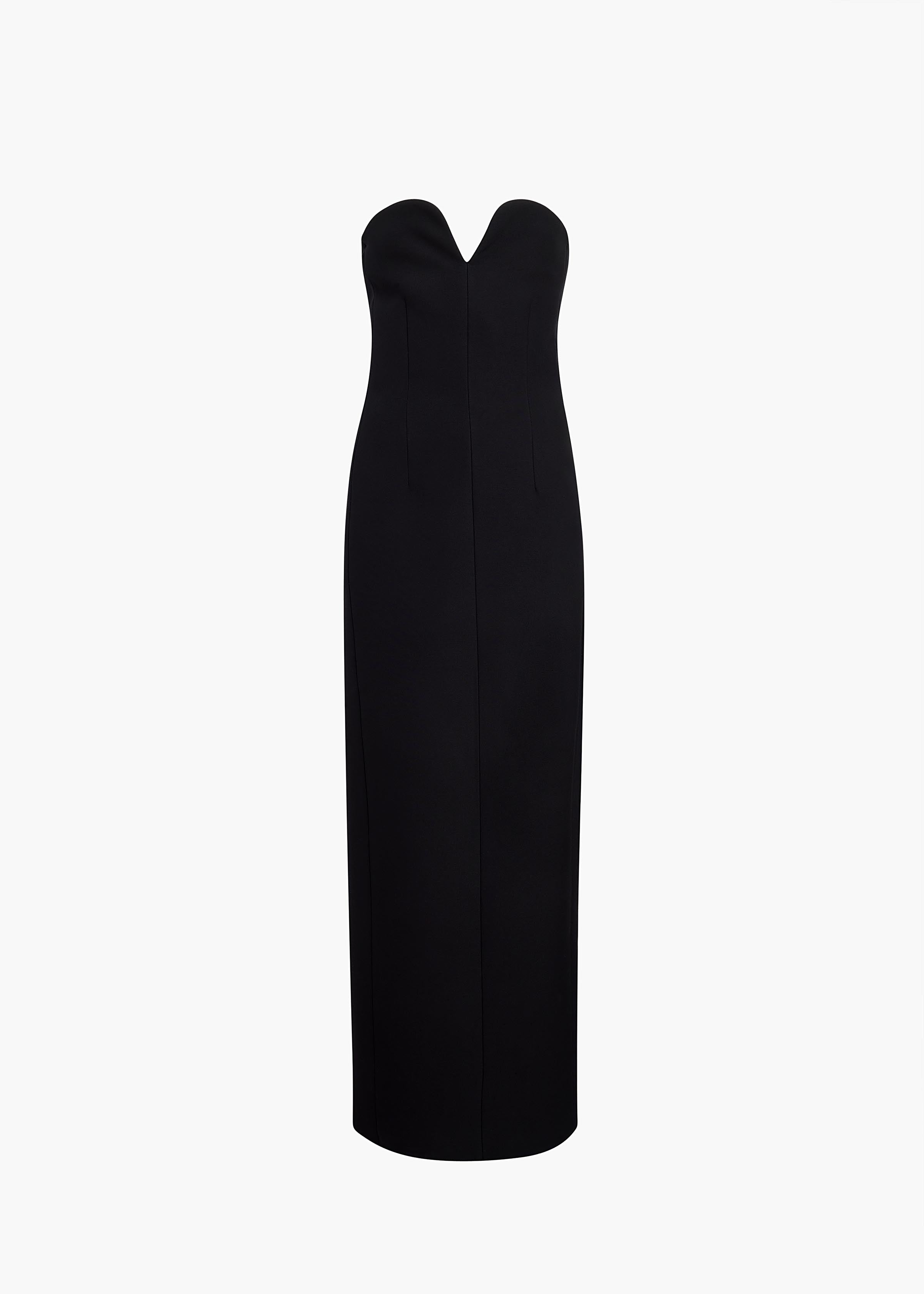 Yao Dress in Black FLAT VIEW