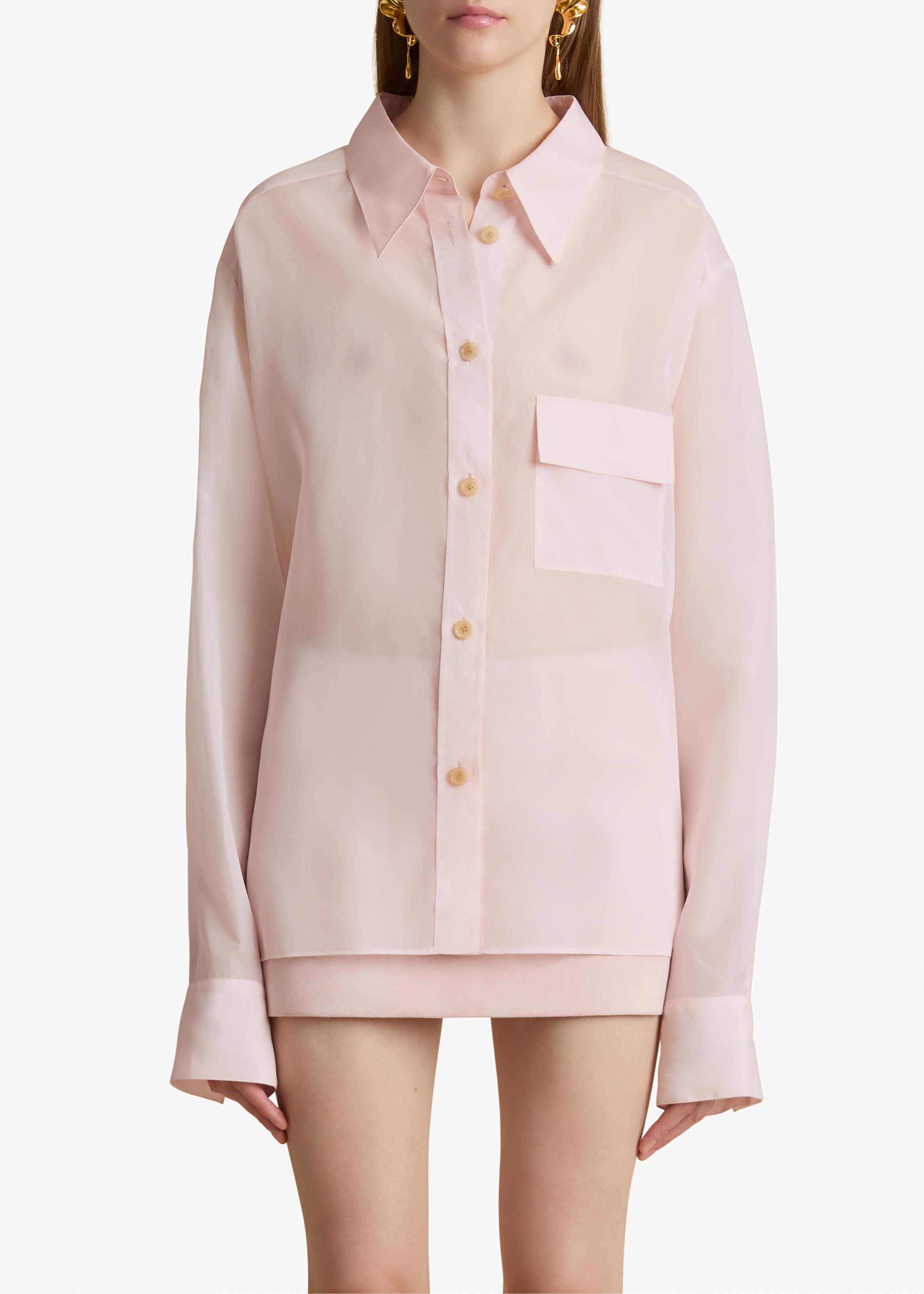 Yatty Top in Soft Pink FRONT VIEW