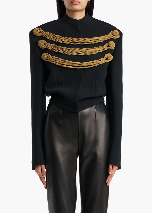 YORK JACKET W CORD EMBROIDERY BLACK GOLD 62634114 957 B