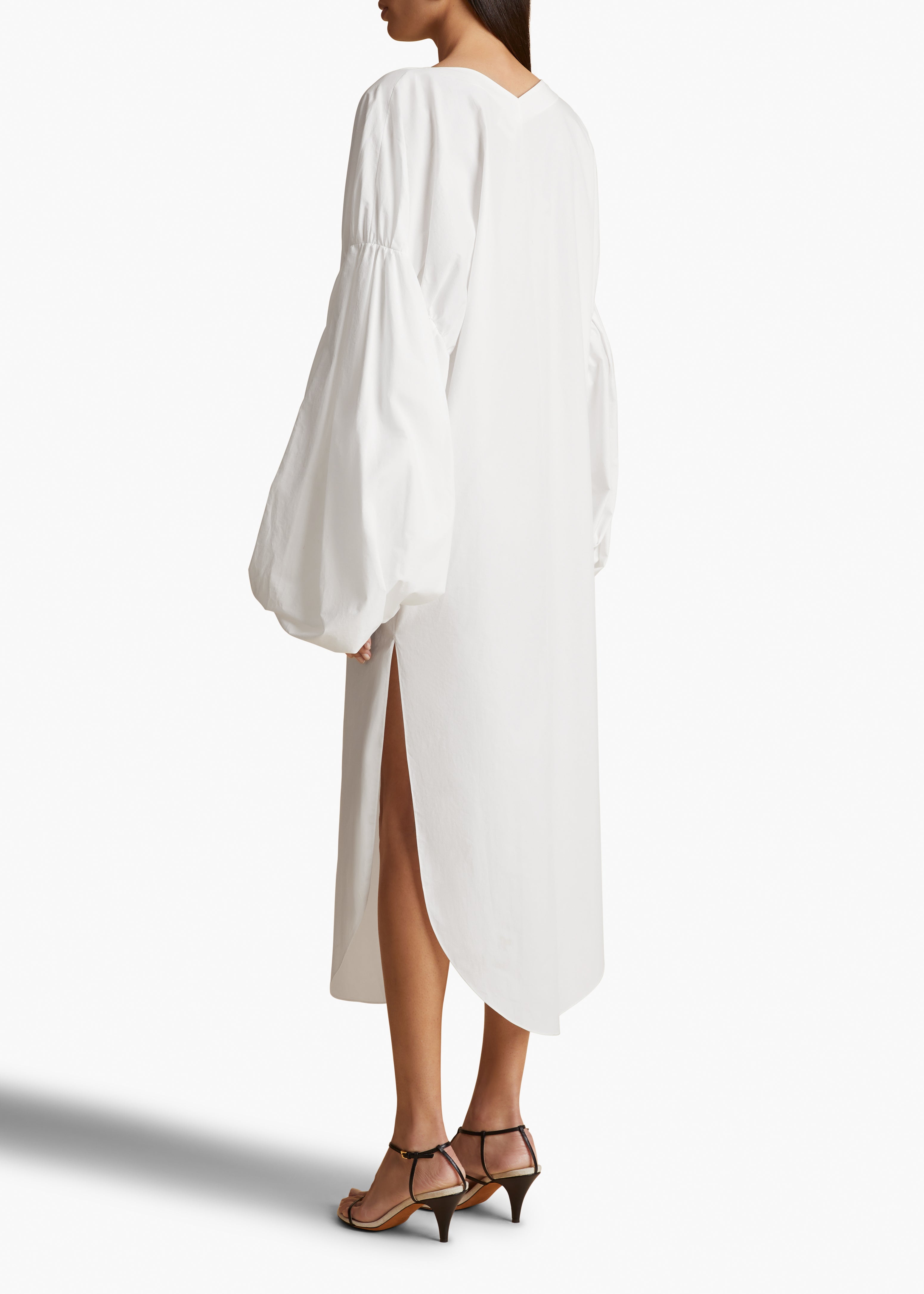 ZELMA DRESS IN WHITE BACK VIEW