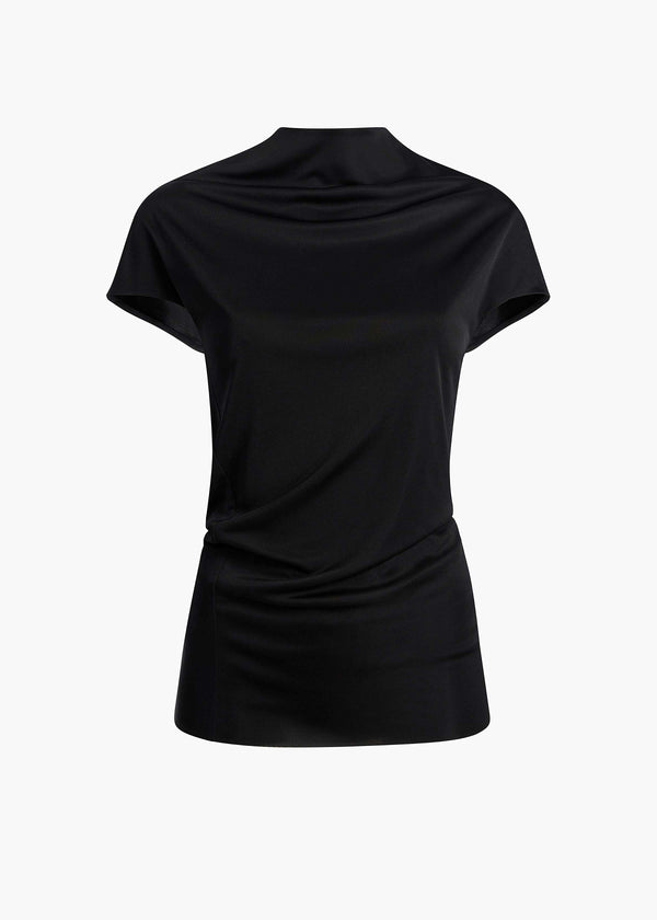 ZENN TOP IN BLACK FLAT VIEW