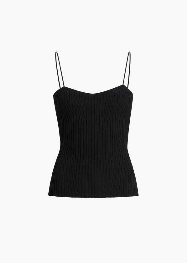 Ziggy Top in Black FLAT VIEW