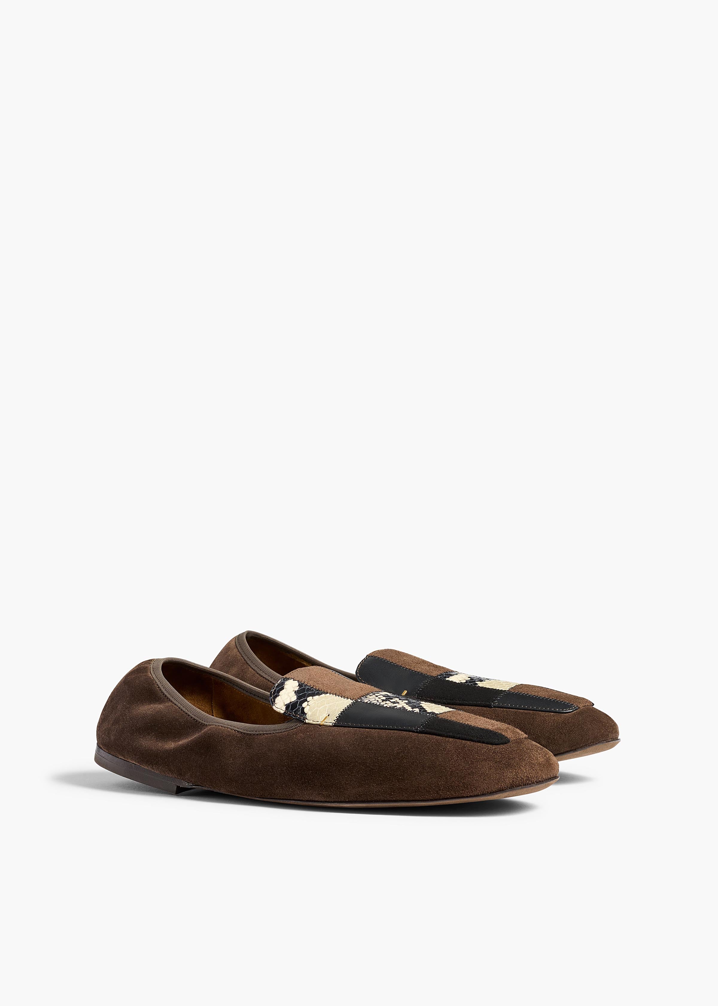 ZOE PATCHWORK FLAT CHOCOLATE F4070 1069 943 B