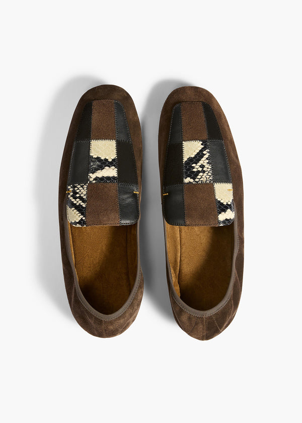 ZOE PATCHWORK FLAT CHOCOLATE F4070 1069 943 D