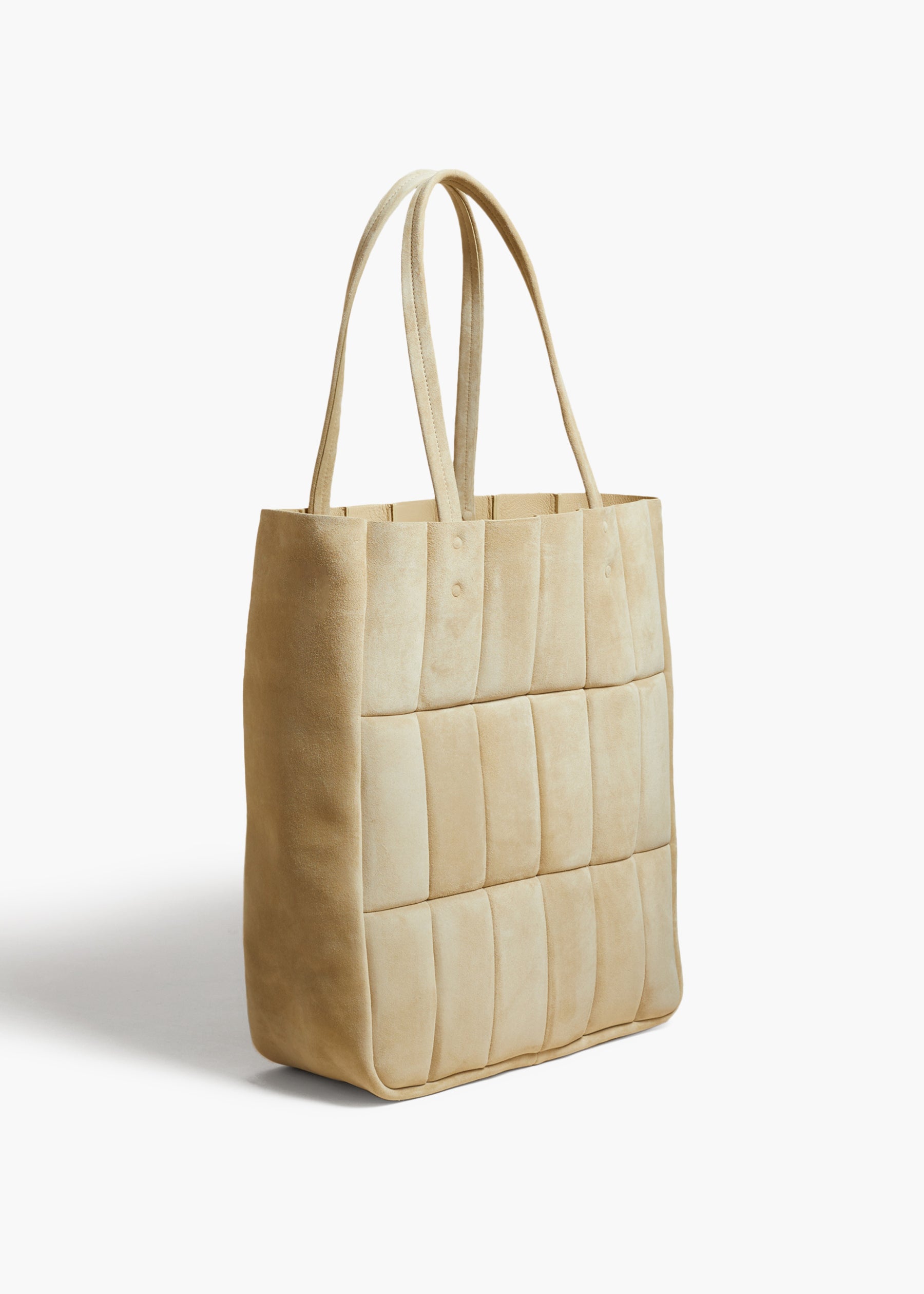 KHAITE - Zoe Tote in Beige Suede