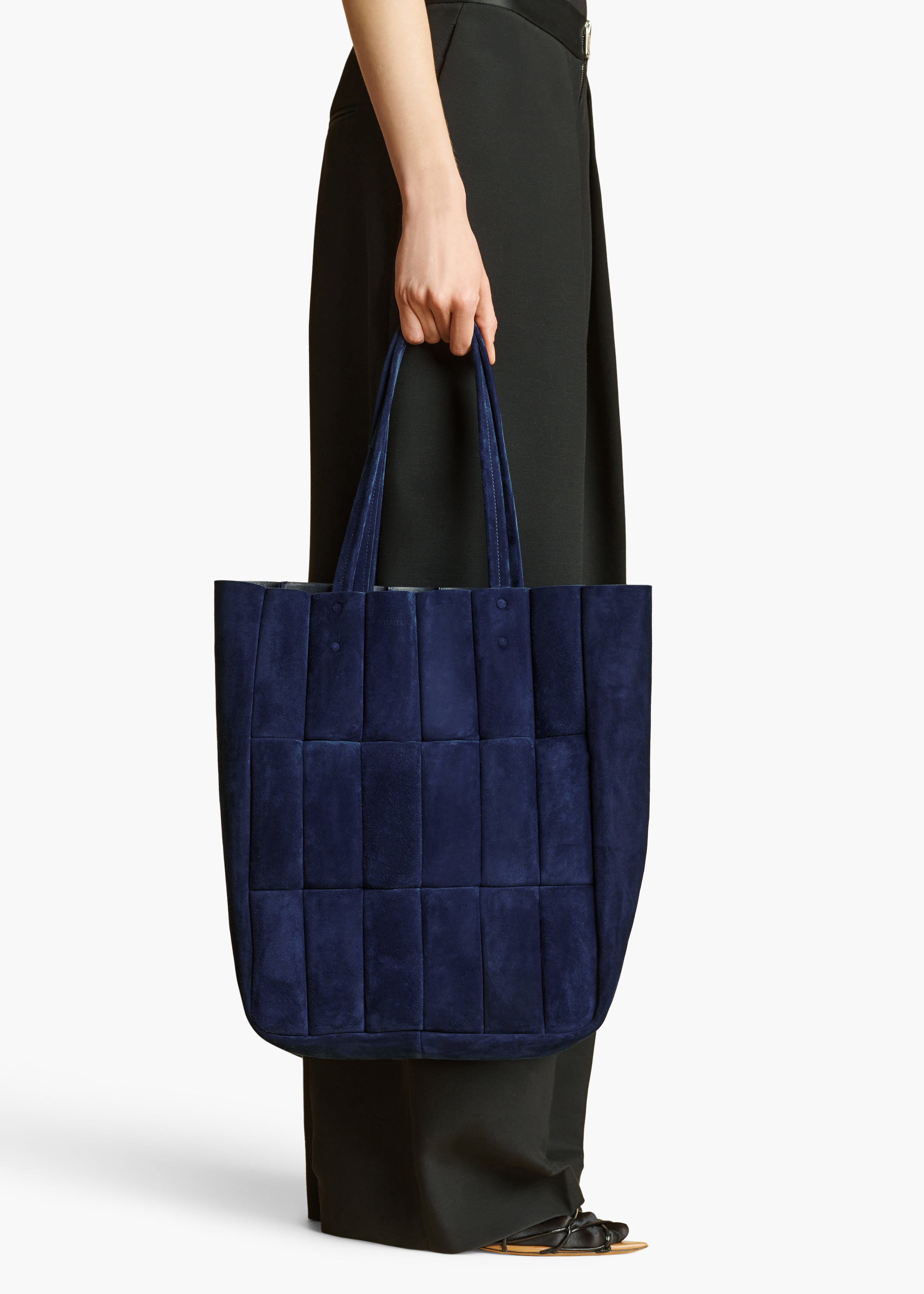 KHAITE - Zoe Tote in Midnight Suede