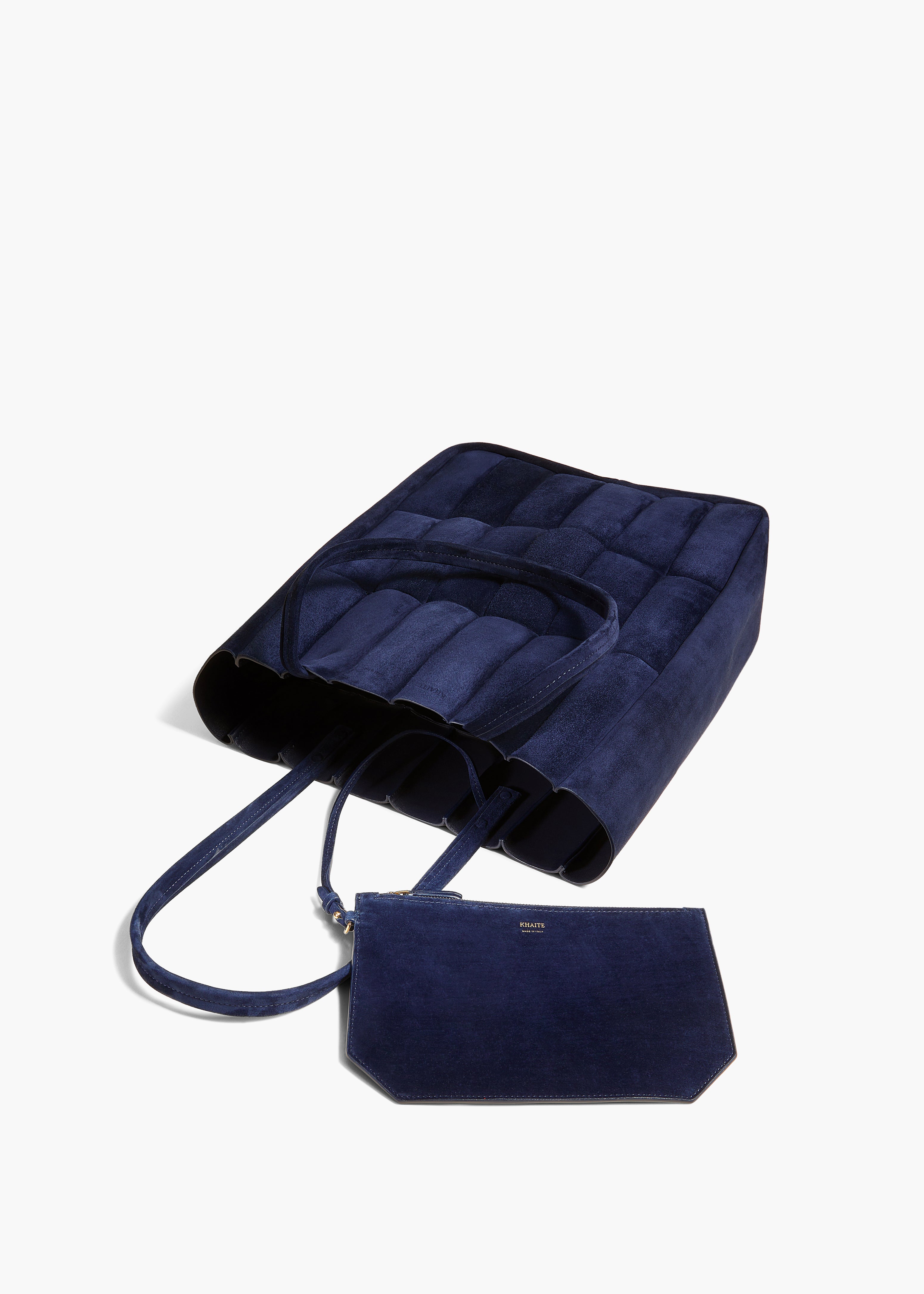 KHAITE - Zoe Tote in Midnight Suede