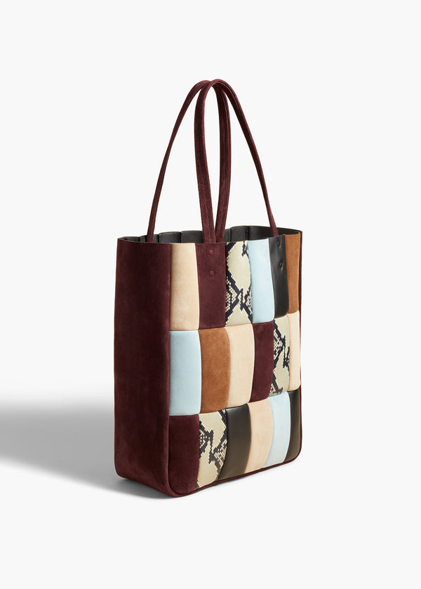 ZOE TOTE IN ROUGE NOIR MULTI COLOR ANGLED VIEW