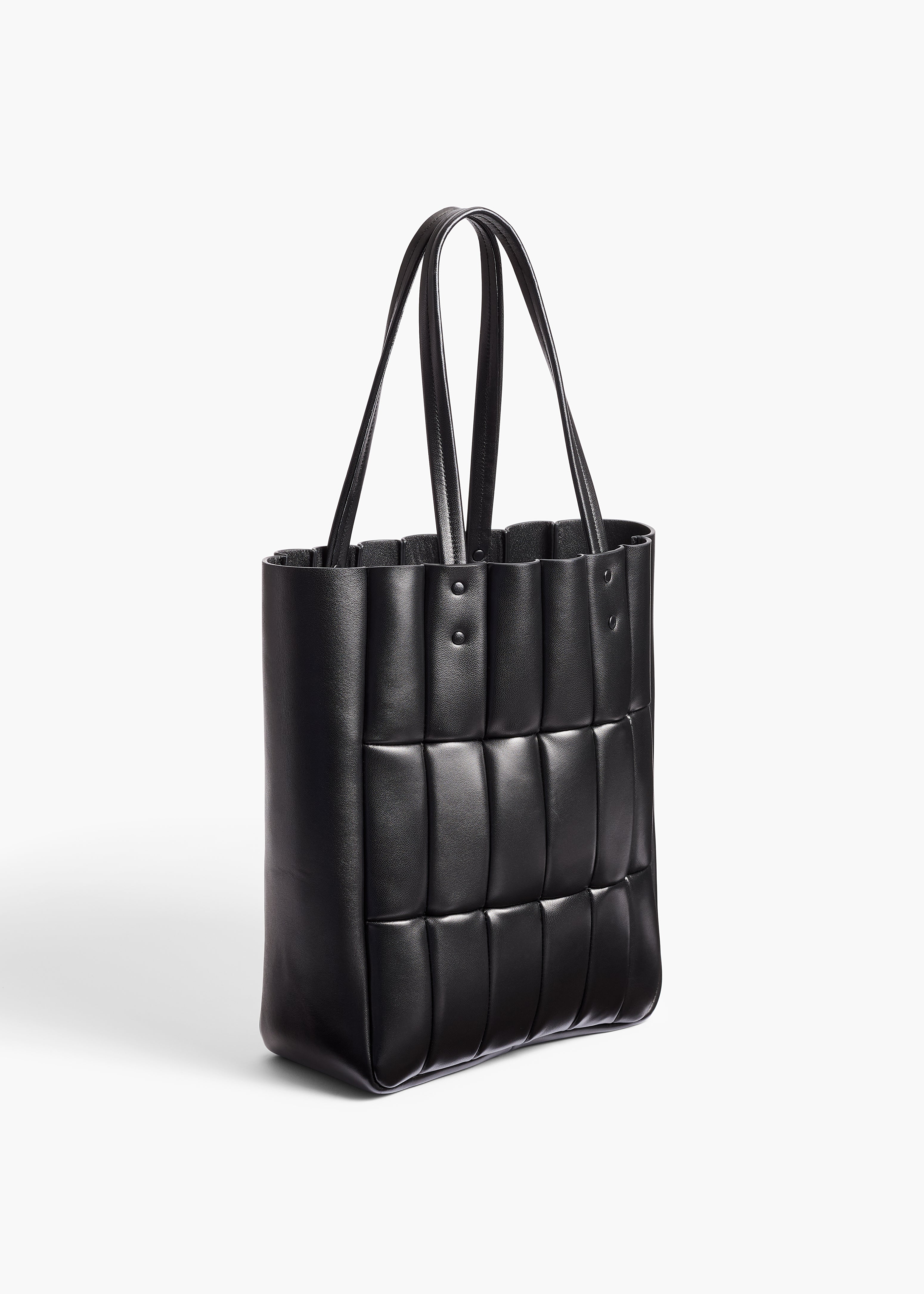 Small Zoe Tote in Black Nappa Leather BACK VIEW