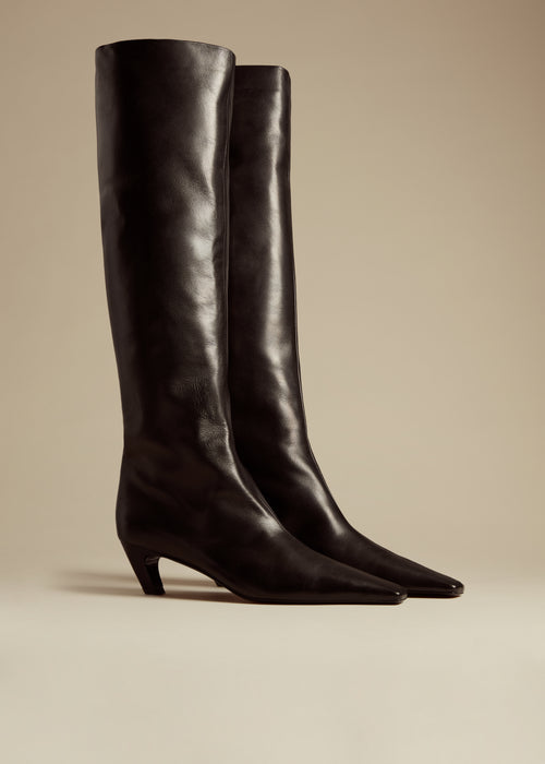 The Davis Boot in Black Leather– KHAITE