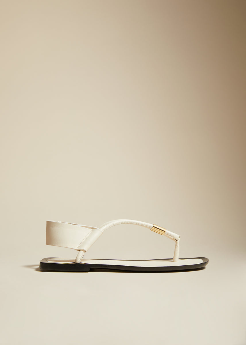 The Devoe Sandal in Cream Leather– KHAITE