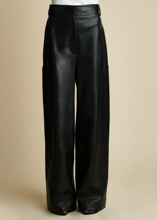 The Leon Pant in Black Leather– KHAITE