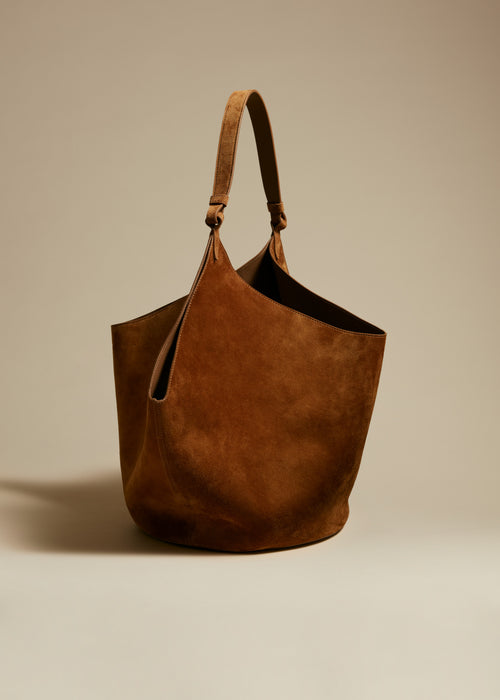Khaite - Elena Black Vintage Leather Shoulder Bag