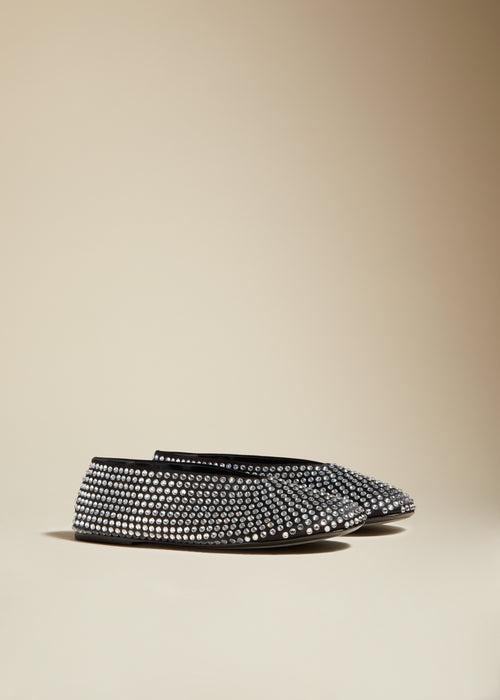 The Marcy Flat in Black with Crystals