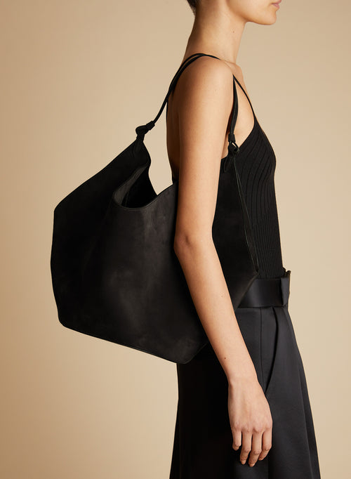 KHAITE - Lotus Leather Mini Drawstring Bag