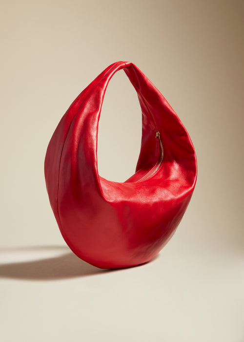 Red Leather Hobo Bag, Original Handmade Designs of Handbags, Aida - Fgalaze  Genuine Leather Bags & Accessories